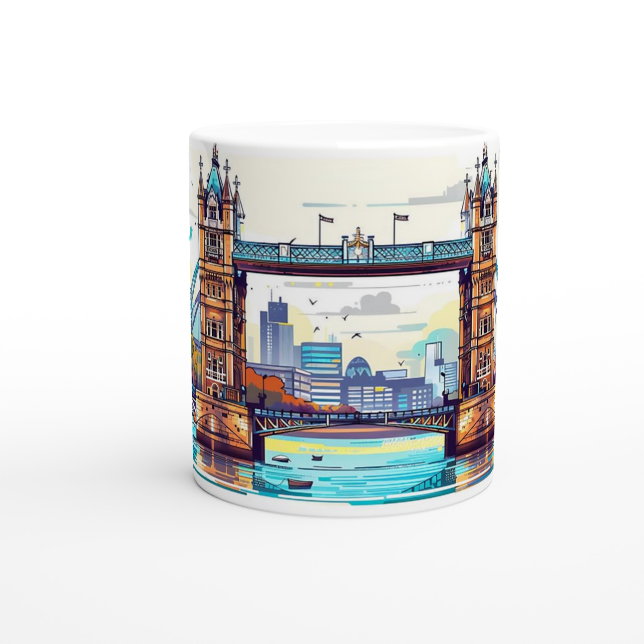 London Bridge Akvarellmugg – Konstnärlig 11oz Keramikmugg i ditt färgval 8 e81db616-f17e-4061-912e-20ba60c249c5