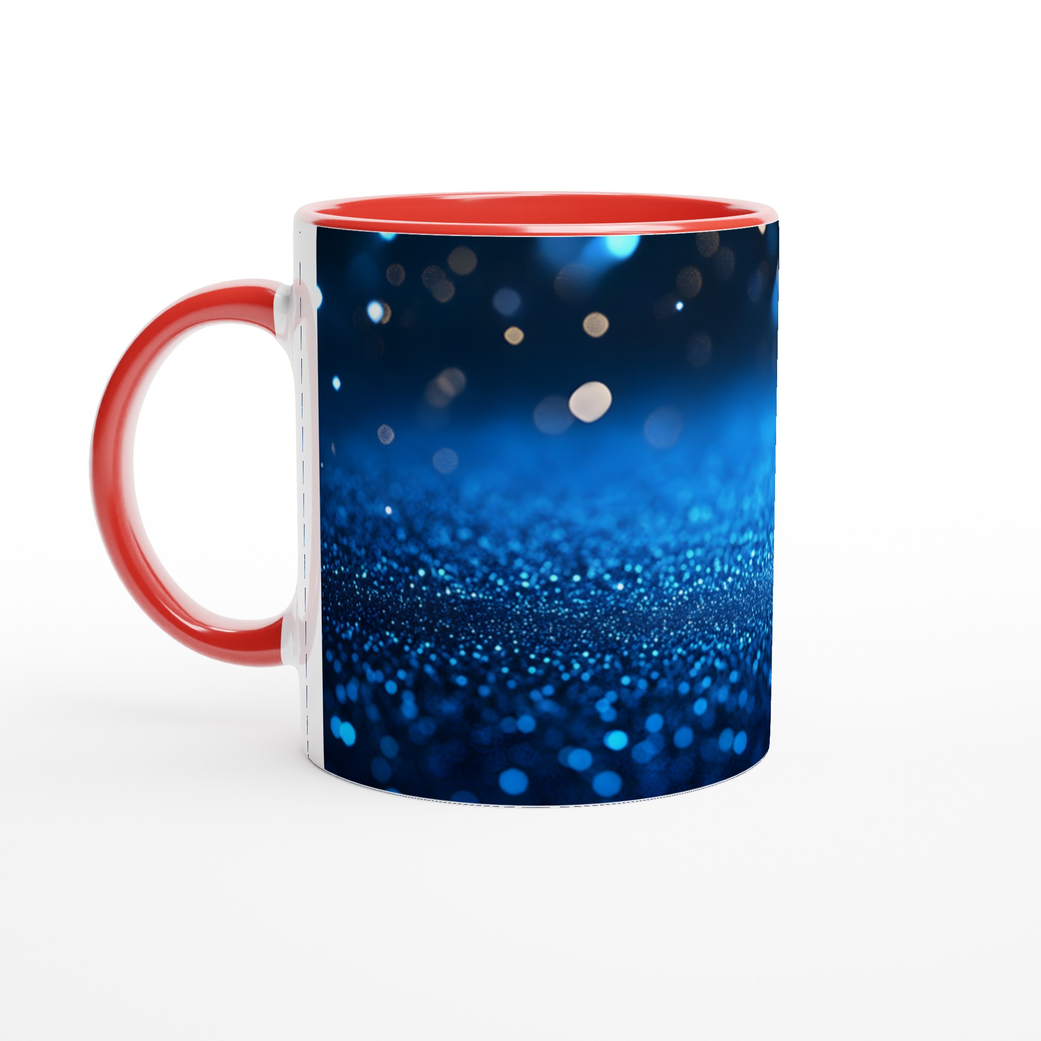 Stjärnklar Natt 11oz Keramikmugg - Blå Glittereffekt & Valfri Färg 5 e81e1a39-5fb1-46d5-82da-353d14b007dc