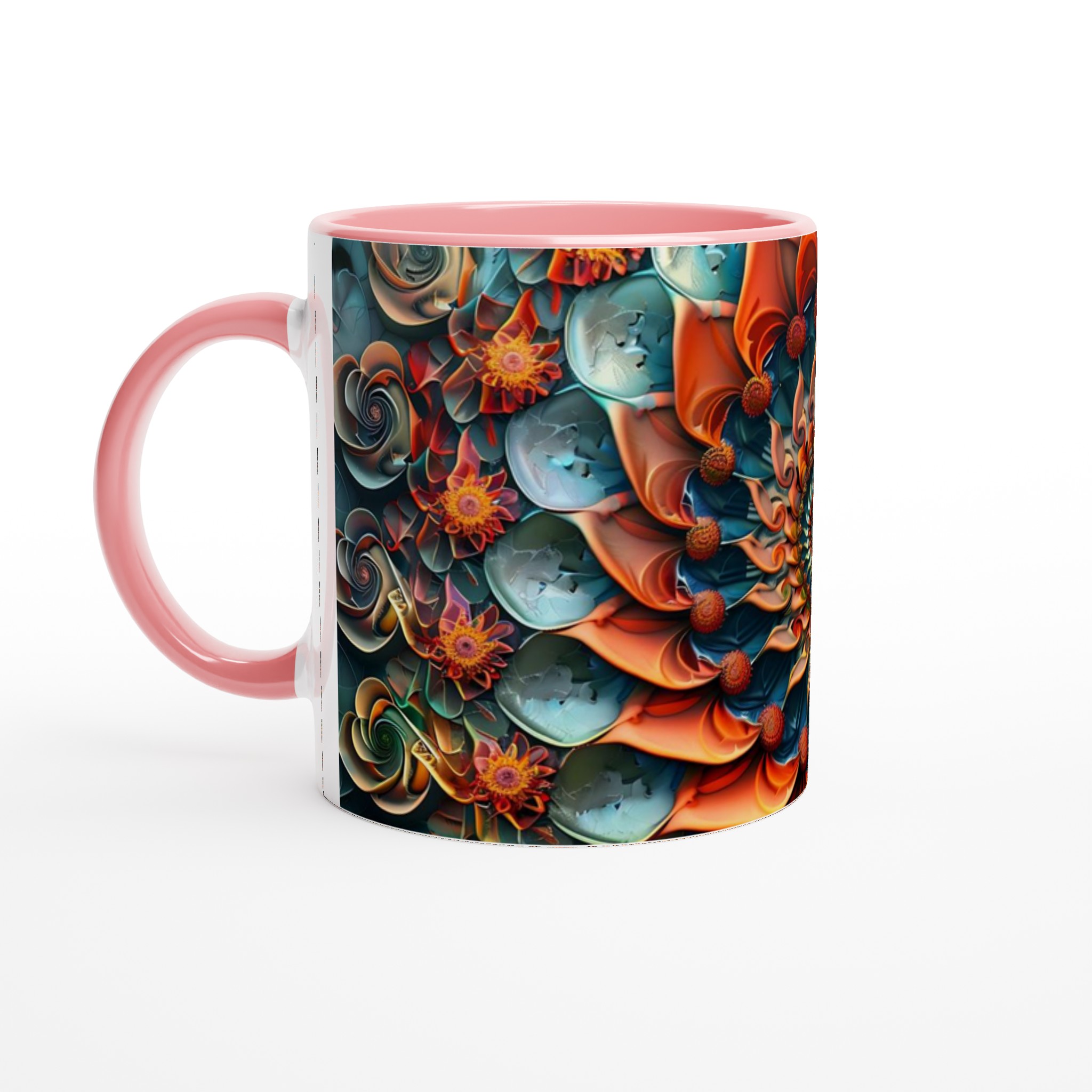 Abstrakt Spiralblomma Mugg – Konstnärlig 11oz Keramikmugg i Valfri Färg 7 e83566ea-1fdc-4dfd-ba3b-66e7e1c9abbd