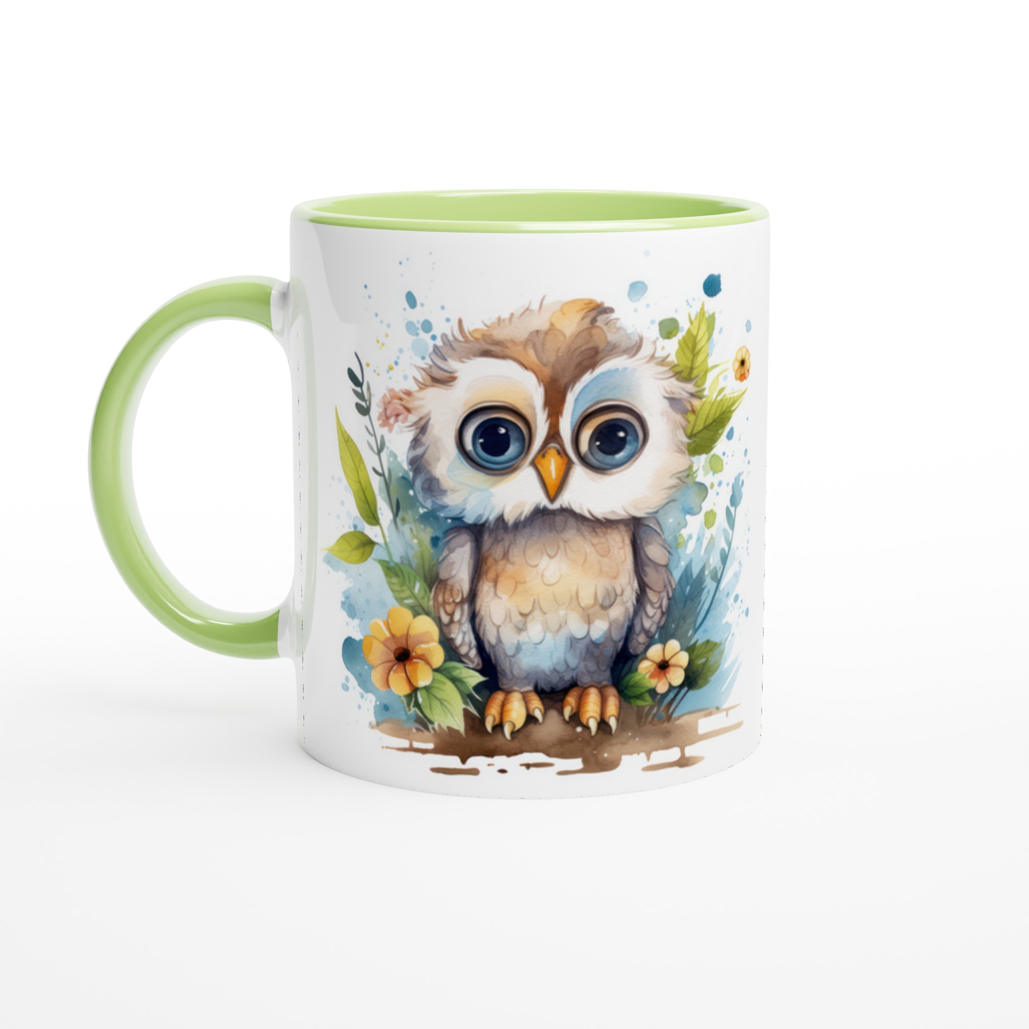 Vit 11oz keramisk mugg med charmig uggla – välj bland sju lekfulla färger 7 e86301dc-9a67-4e62-bcd1-1e35d747a591