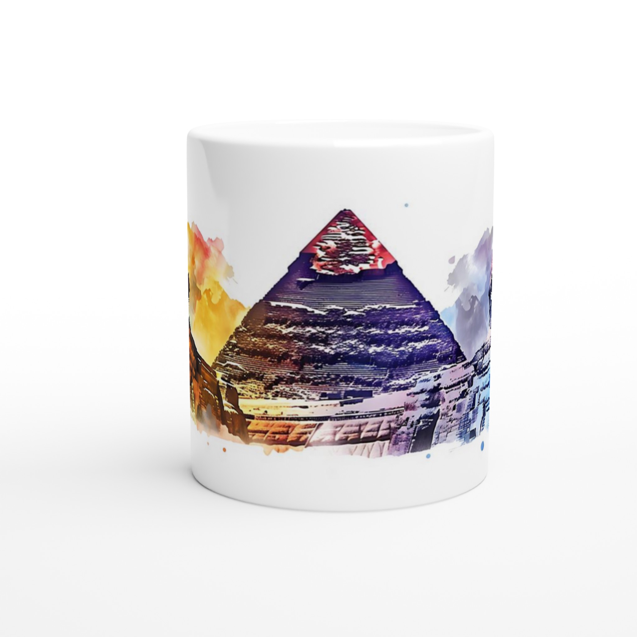 Egyptisk Akvarell Mugg - Sfinx & Pyramider i Levande Konst, Välj Färg 8 e86ad017-8614-485b-88a8-874cc0f530af