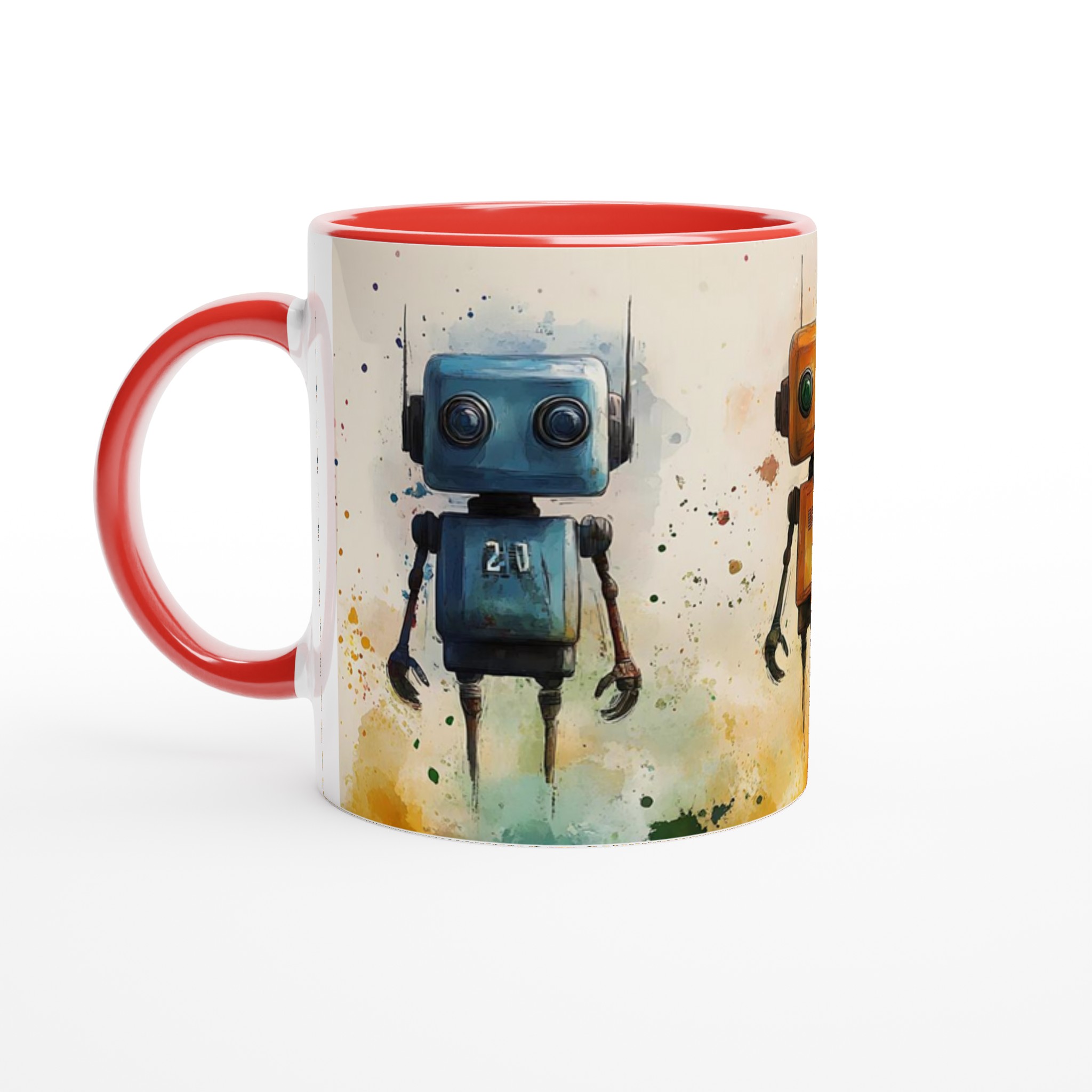 Retro Robot Vattenfärg Keramikmugg – Din personliga mugg i sju färgglada varianter! 5 e8b4e9ab-ce9b-4568-bbda-ae19b8b95a02