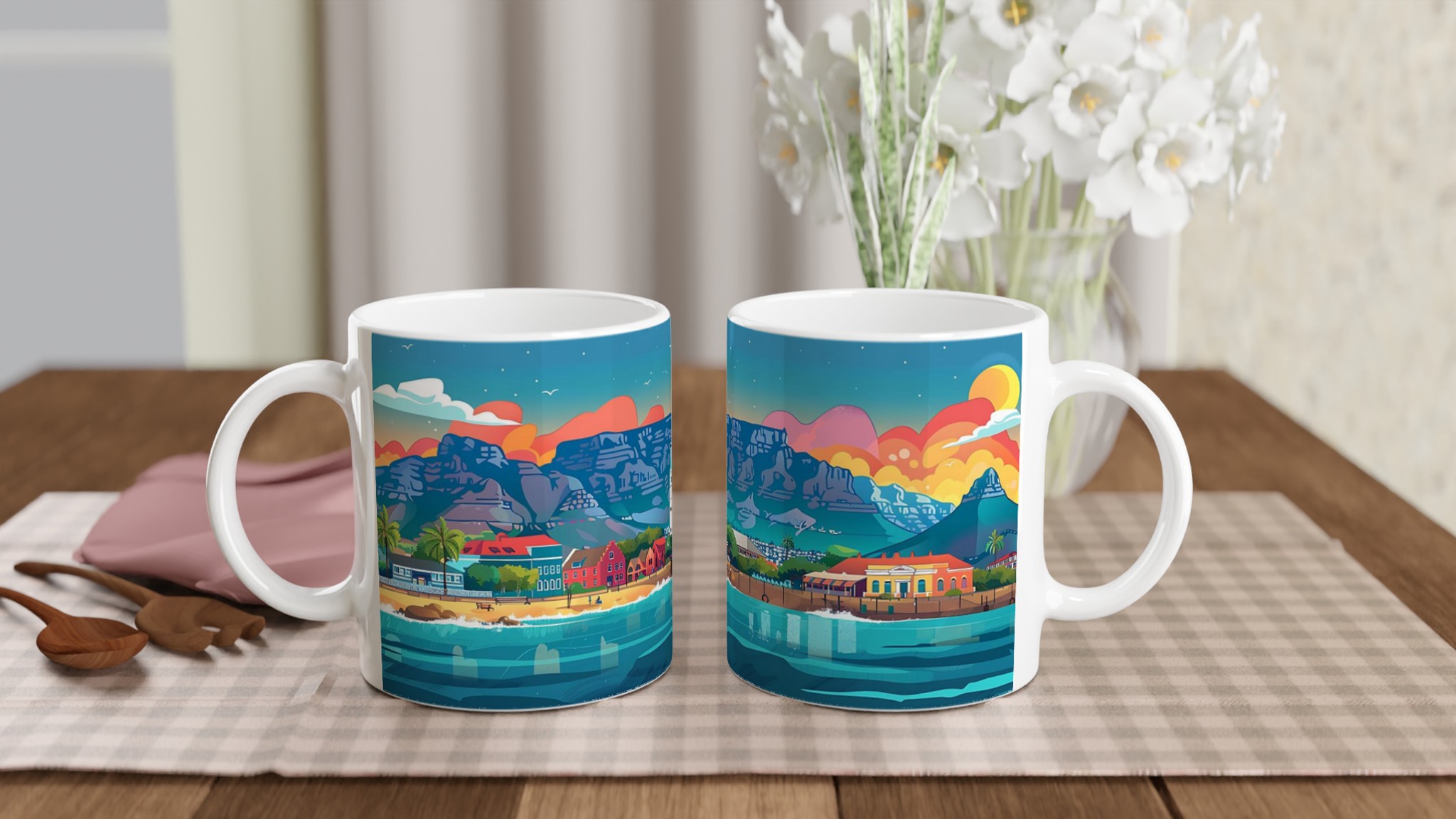 Färgsprakande Kuststad Keramikmugg – Din Kaffestund med Soliga Vyer, Välj Bland Flera Färger! 10 e8bd4a3c-faac-4b80-829c-2eee74fa9959