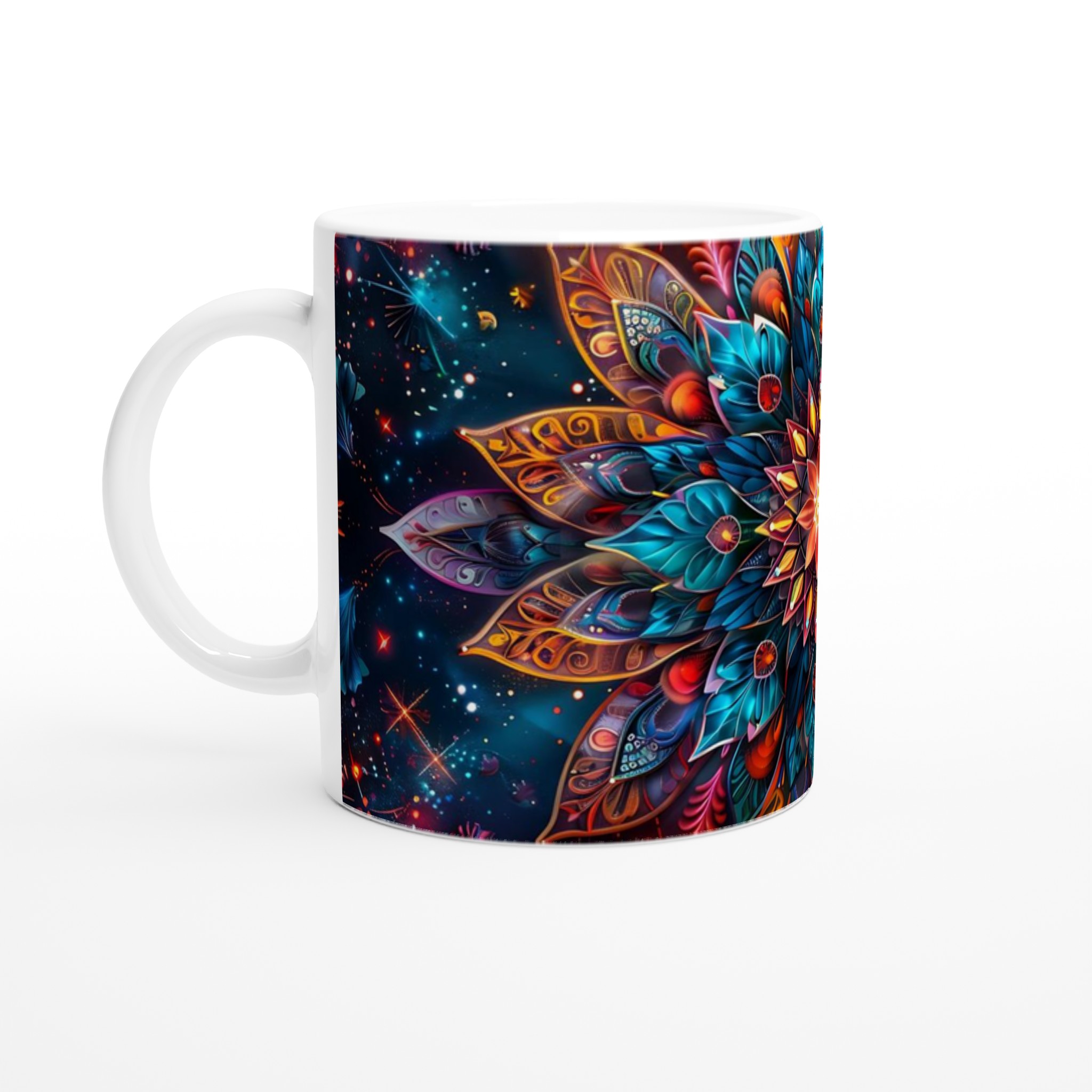 Kosmisk Mandala Mugg – 11oz Keramisk Kaffemugg med Fantasifull Design & Levande Färger 1 e8c73404-f90a-4401-8a7c-74cabb769556