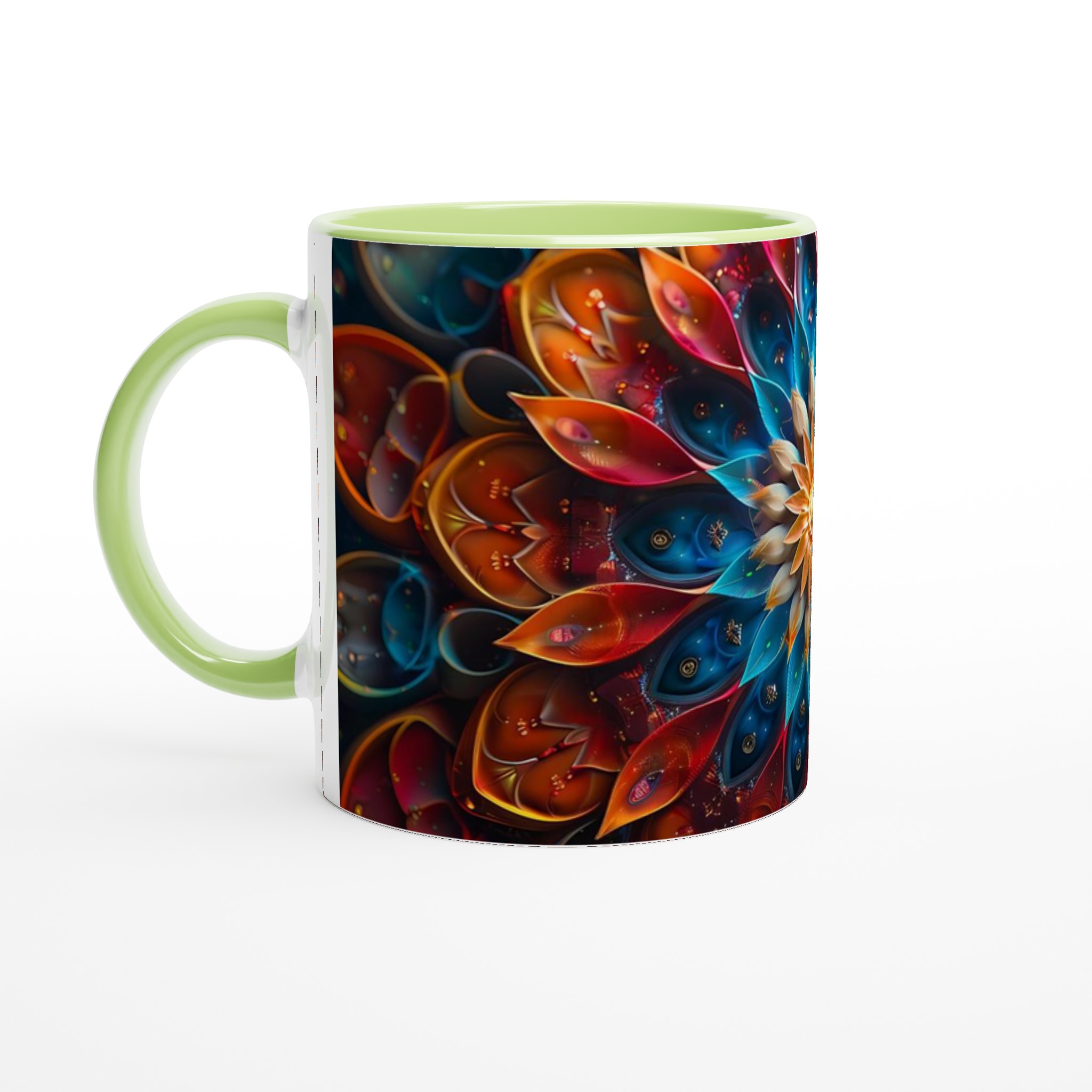 Abstrakt Mandala Keramikmugg - Livfull Design i Blått & Orange, Välj din favoritfärg! 7 e938ae32-0cd3-4911-9b92-5ac4e0d3ca4f