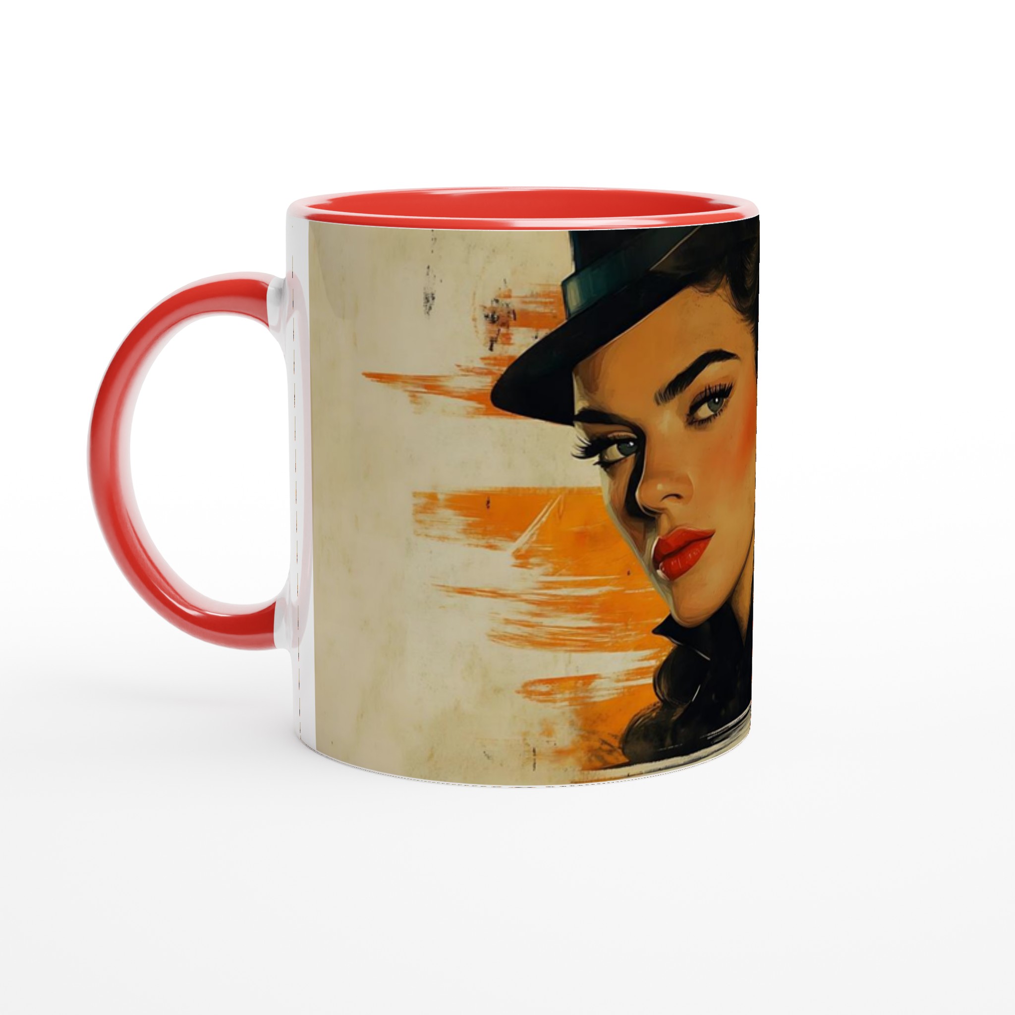 Retro Romance Keramikmugg - 11oz Konsttryck med Pulp Art Vibe 5 e948cdb6-a619-4b7b-b043-abad0130c150