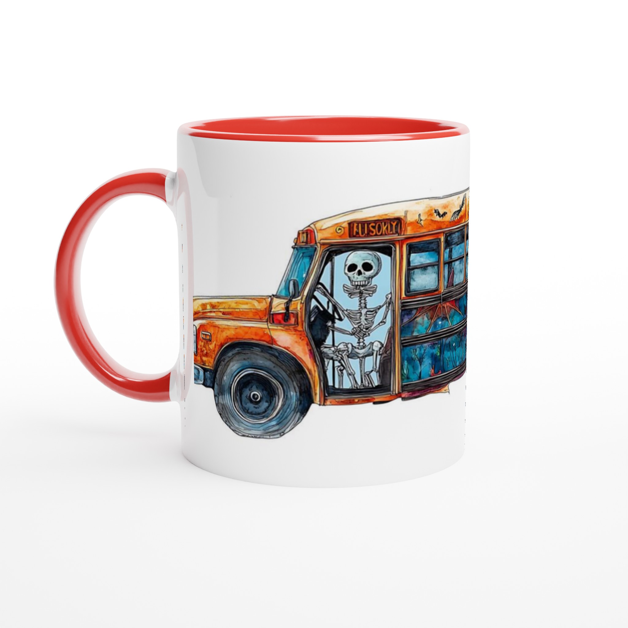 Spooky Skolbuss Halloween Mugg – Vit 11oz Keramikmugg för Skrämmande Goda Drycker 5 e951058e-32ce-4214-82db-fb1d09412264