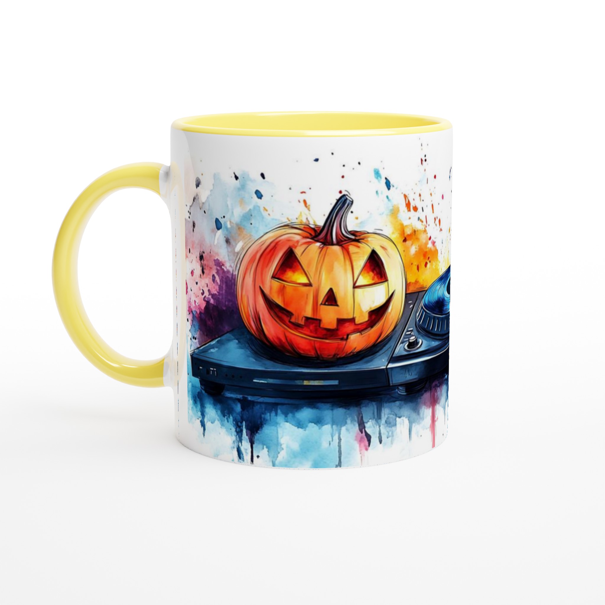 Spooky Beats: Halloween DJ Pumpkins 11oz Keramisk Mugg – Välj bland 7 Färgstarka Nyanser 3 e960cd7a-9f74-4fc1-aae5-d632200440e5