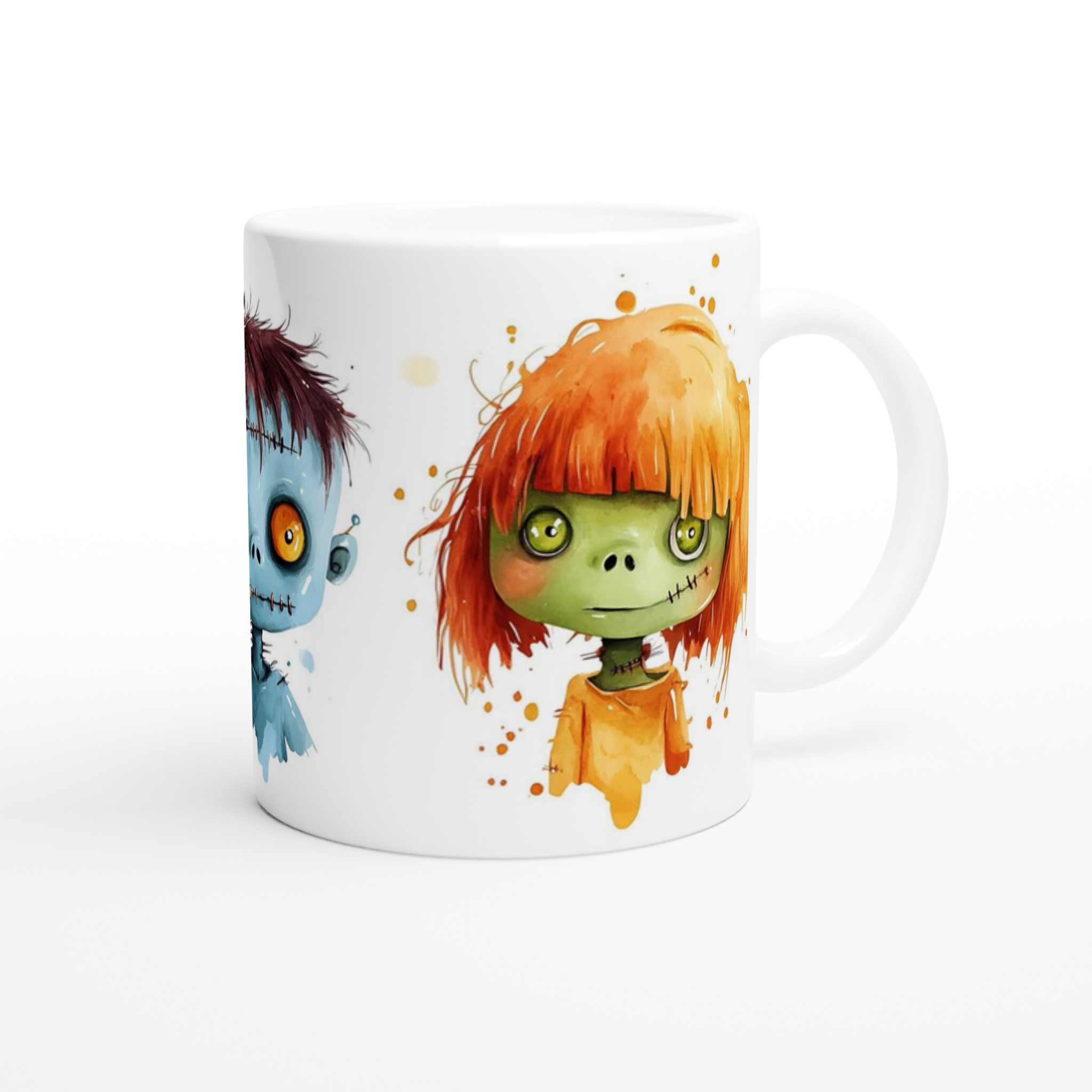 Söta Monster Vattenfärg 11oz Keramikmugg – En charmig detalj för din kaffepaus, välj bland flera färger! 9 e9690678-e6d7-4295-9ffe-b0c244053129