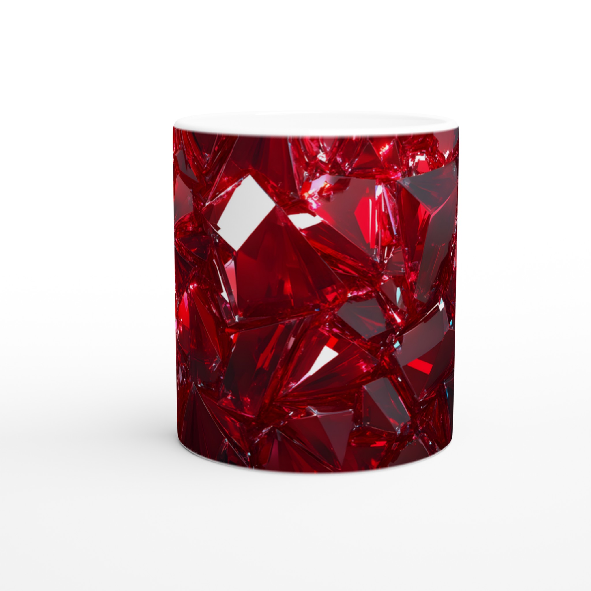 Rubinröd 11oz Keramisk Mugg – Geometrisk Kristall Design, Välj din Favoritfärg! 8 e9a14e36-bc41-406c-ae98-42354c633c87