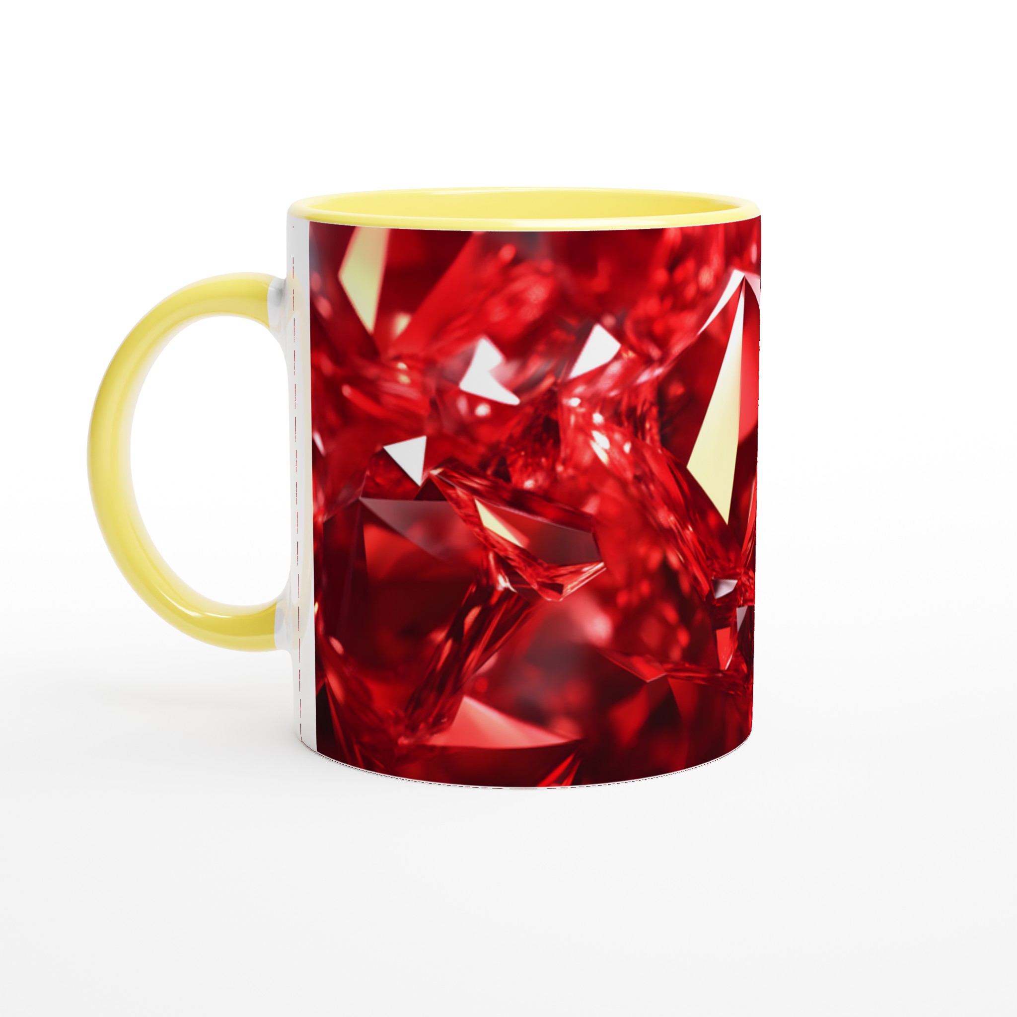 Rubinröd Fasetterad Keramikmugg - 11oz Lyxig Kaffemugg i Ditt Val av Färg 3 e9a5e2c9-a2ad-4020-bd2e-a6daa108d43d