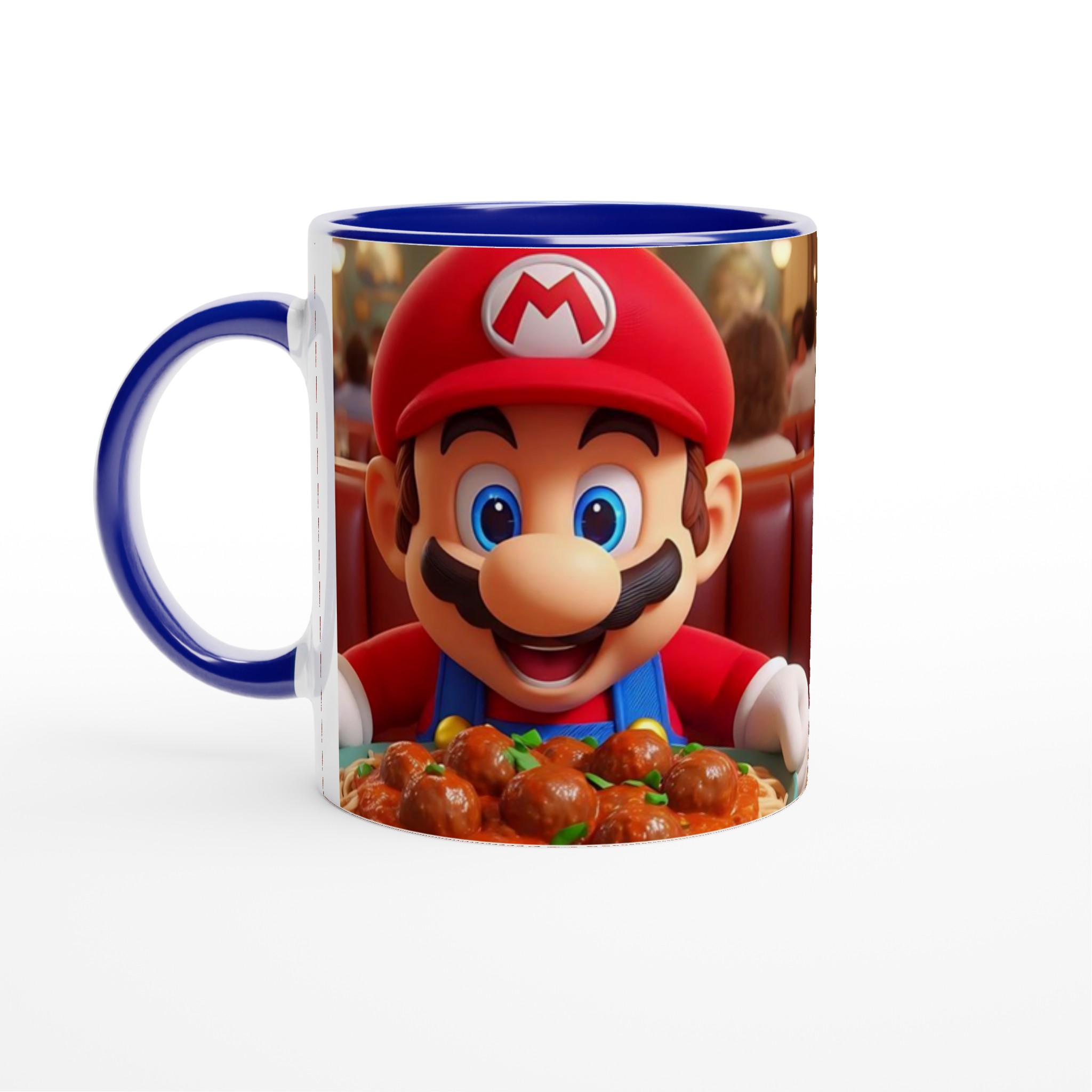 Vit 11oz keramisk mugg med lekfullt Mario-tema – välj bland sju livfulla keramiska färger 2 e9a82181-19e0-4d4a-adbd-35302f764369