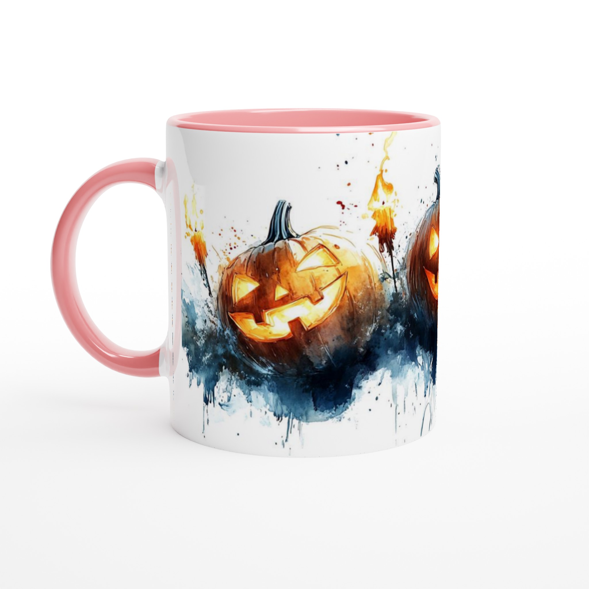 Spöklik Jack-o'-Lantern Keramikmugg – Perfekt för Halloween i ditt val av färg 6 e9b9f1ed-d5bc-4e39-8212-31be9996d6cb