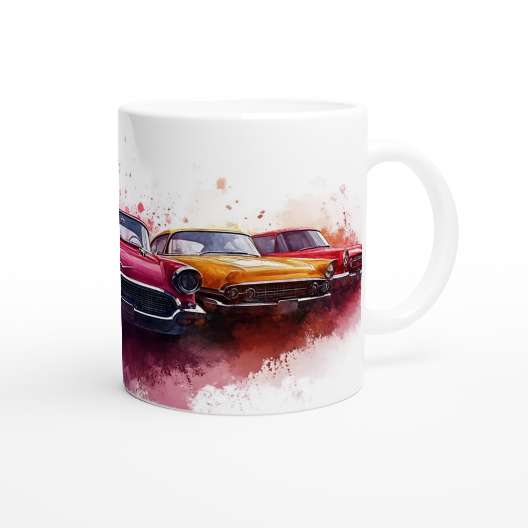Klassiska Bilar Akvarell Keramisk Mugg - Välj bland 7 Färgstarka Nyanser för Retro Fans! 9 e9bc589a-f78d-4b13-8f0e-14fa973309d9