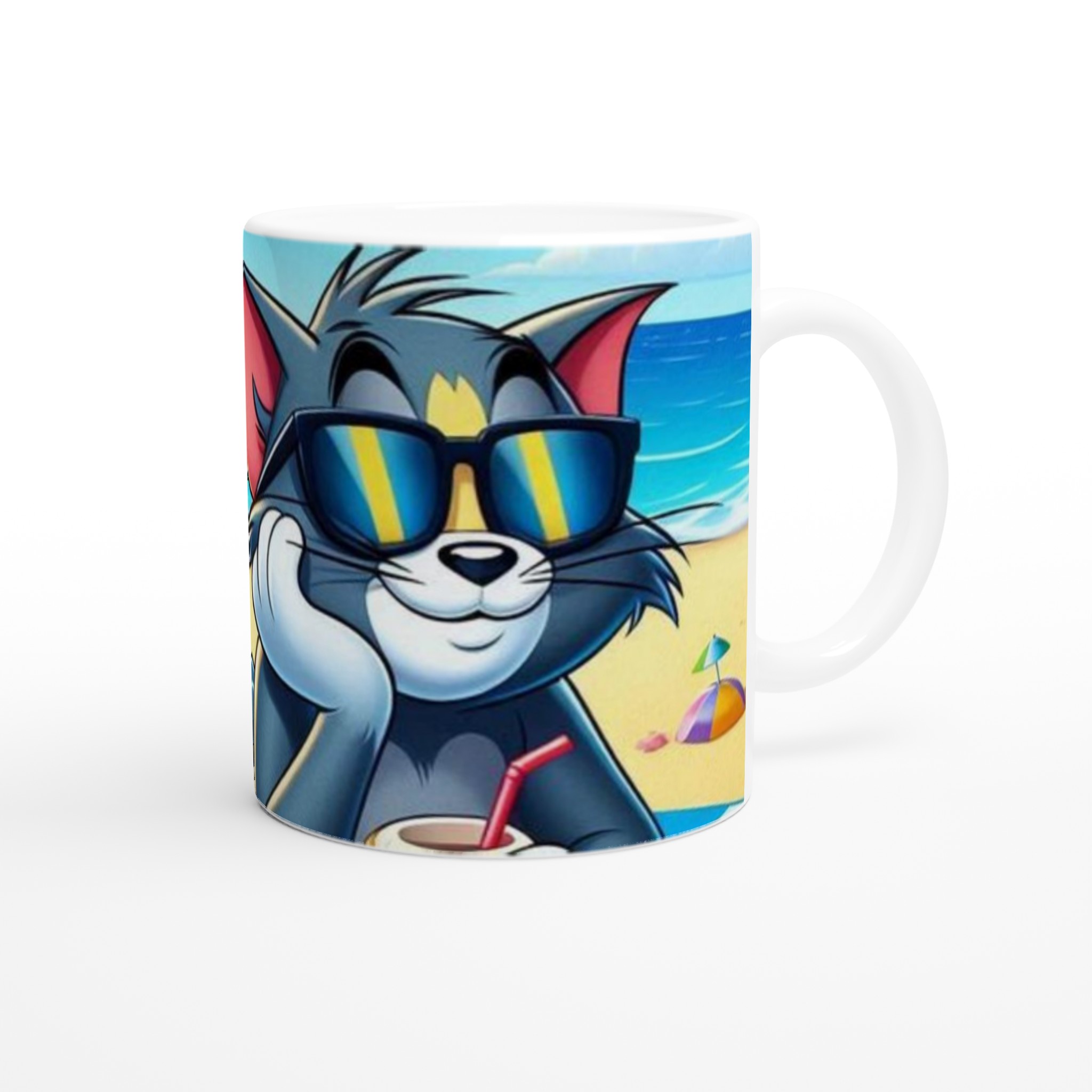 Vit 11oz keramisk mugg med Tom & Jerry – picknick-feeling i sju färgstarka nyanser 9 e9d66f90-9a26-441e-8d3b-d3622018fa4b
