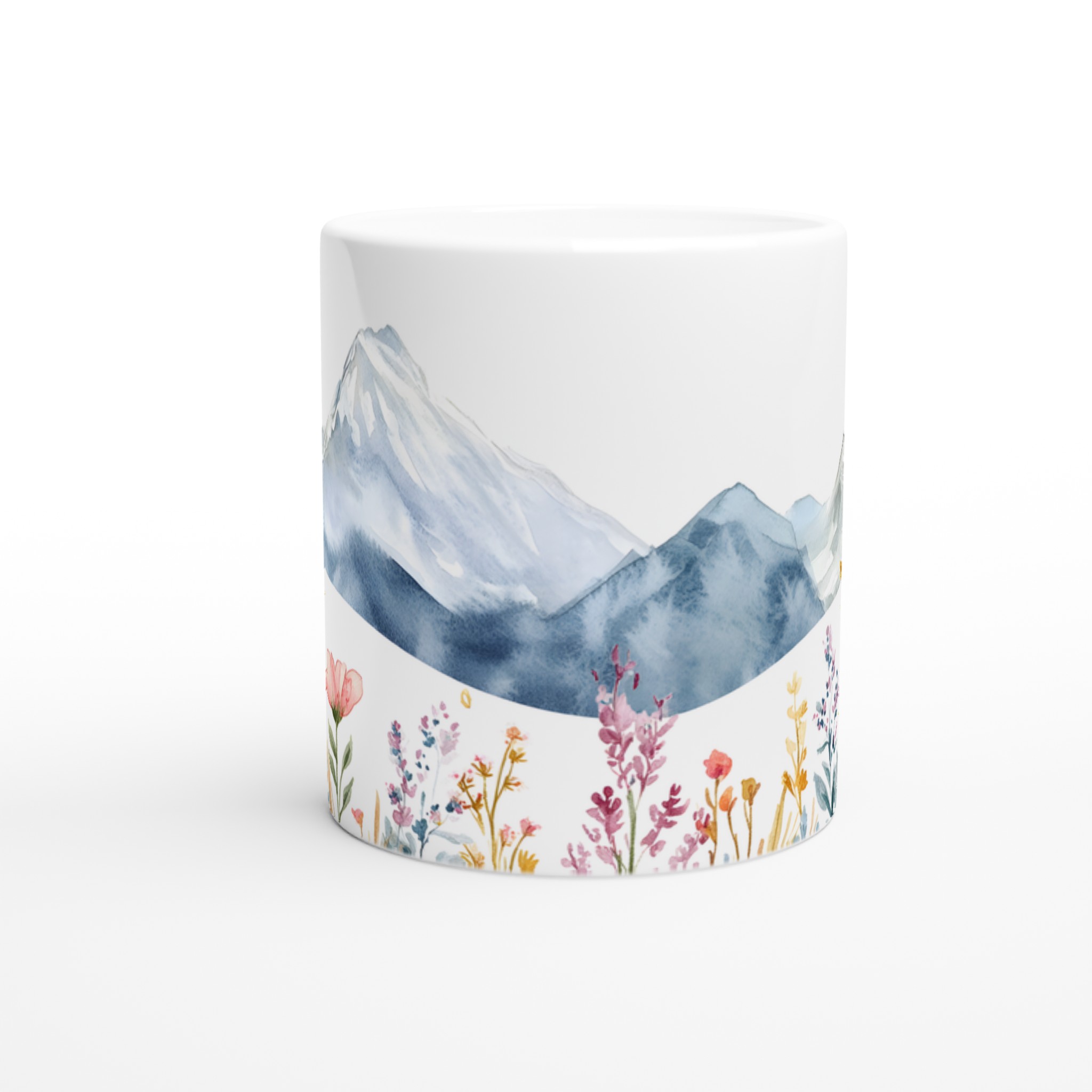 Akvarell Berg & Vildblommor Keramikmugg – Din 11oz Favorit i Flera Färger! 8 e9f60e85-315b-4715-98c2-b883c9ff5783