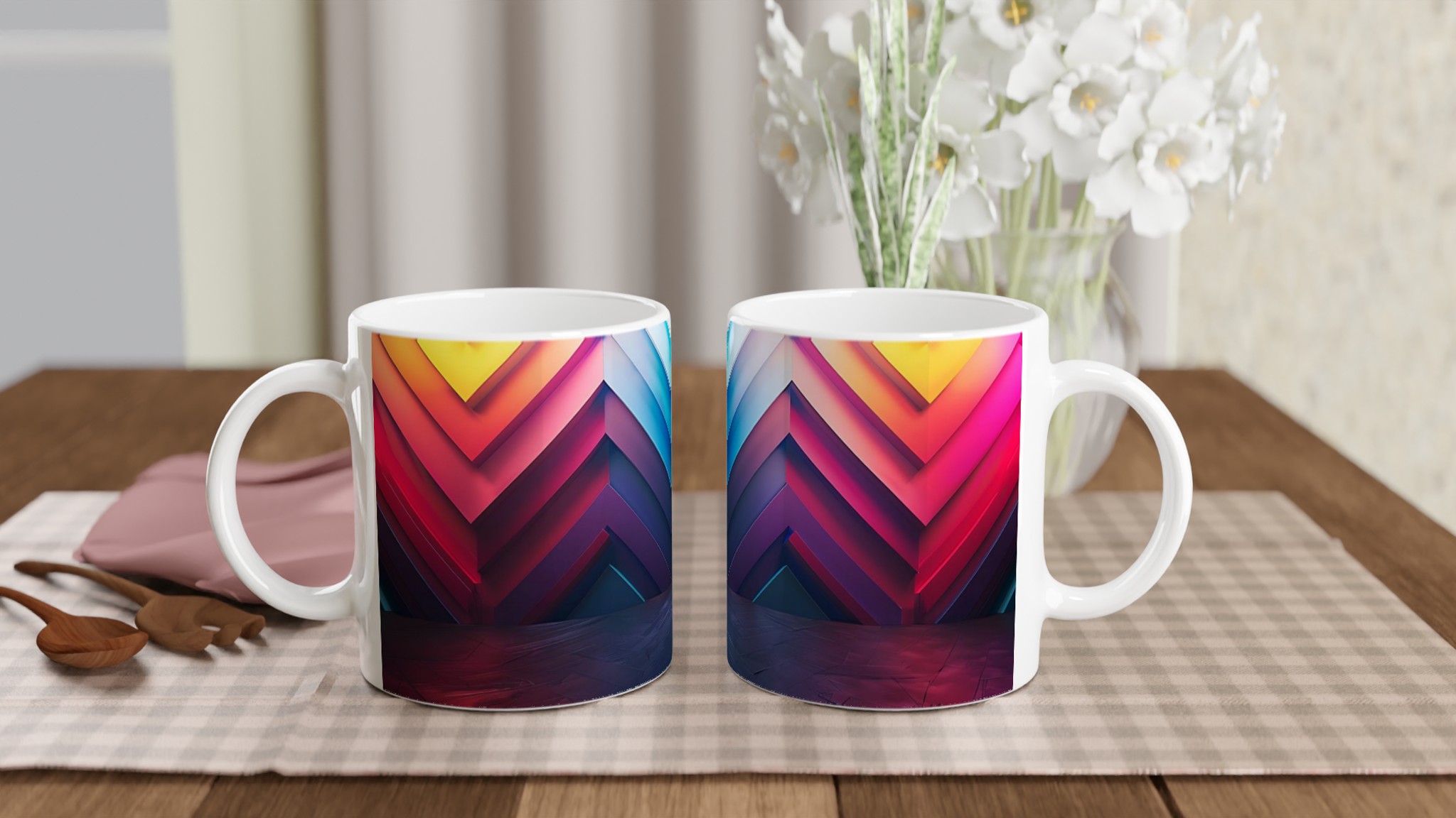 Neon Wave 11oz Keramisk Mugg – Färgglad Abstrakt Design för Din Dryck 11 e9f78a17-229a-4e5c-b16b-53560798064d