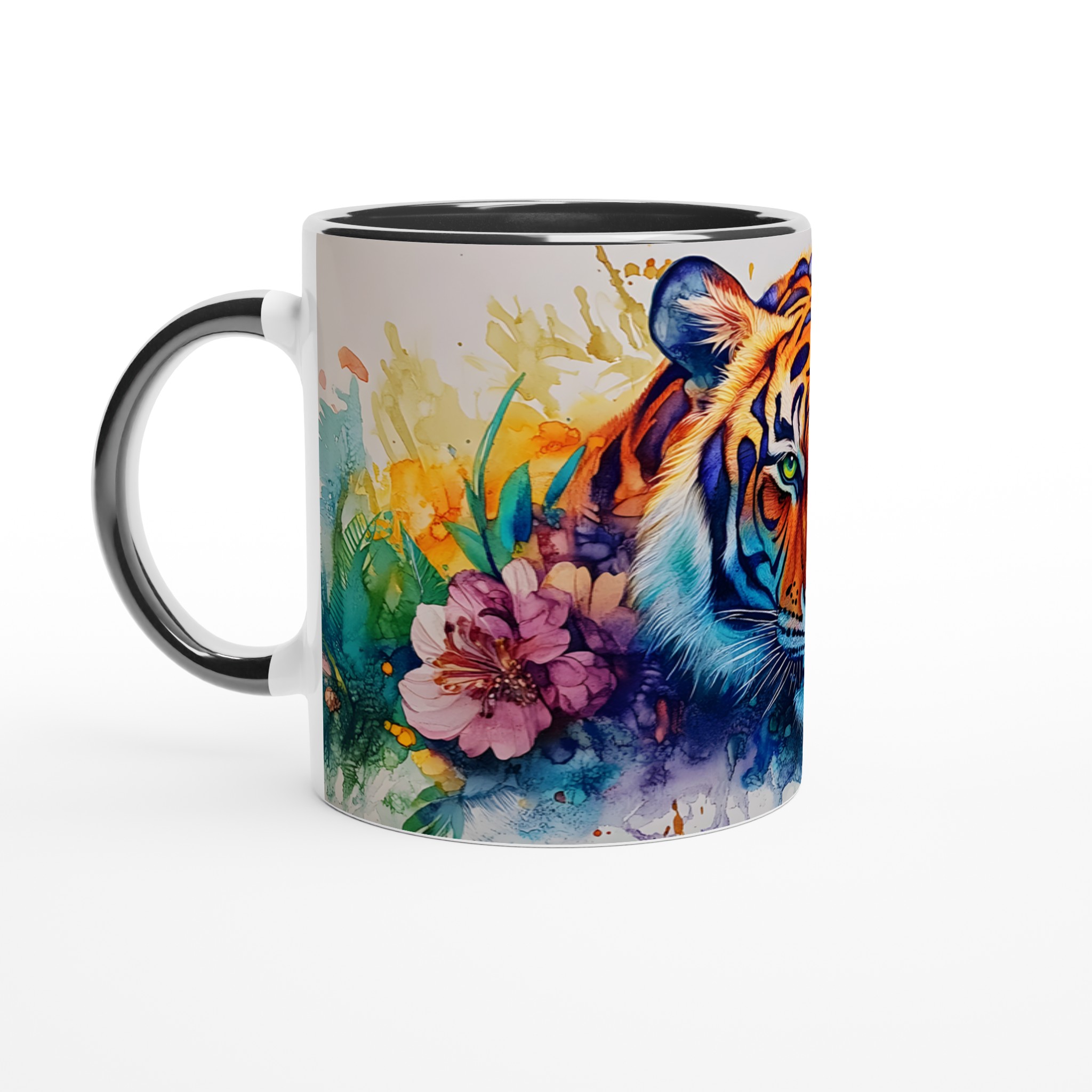 Abstrakt Akvarell Tiger Mugg – Vibrerande Djungeldesign för Kaffeälskare i Valfri Färg! 4 e9f88a44-2c7b-4556-97a0-19d05f6e8a01