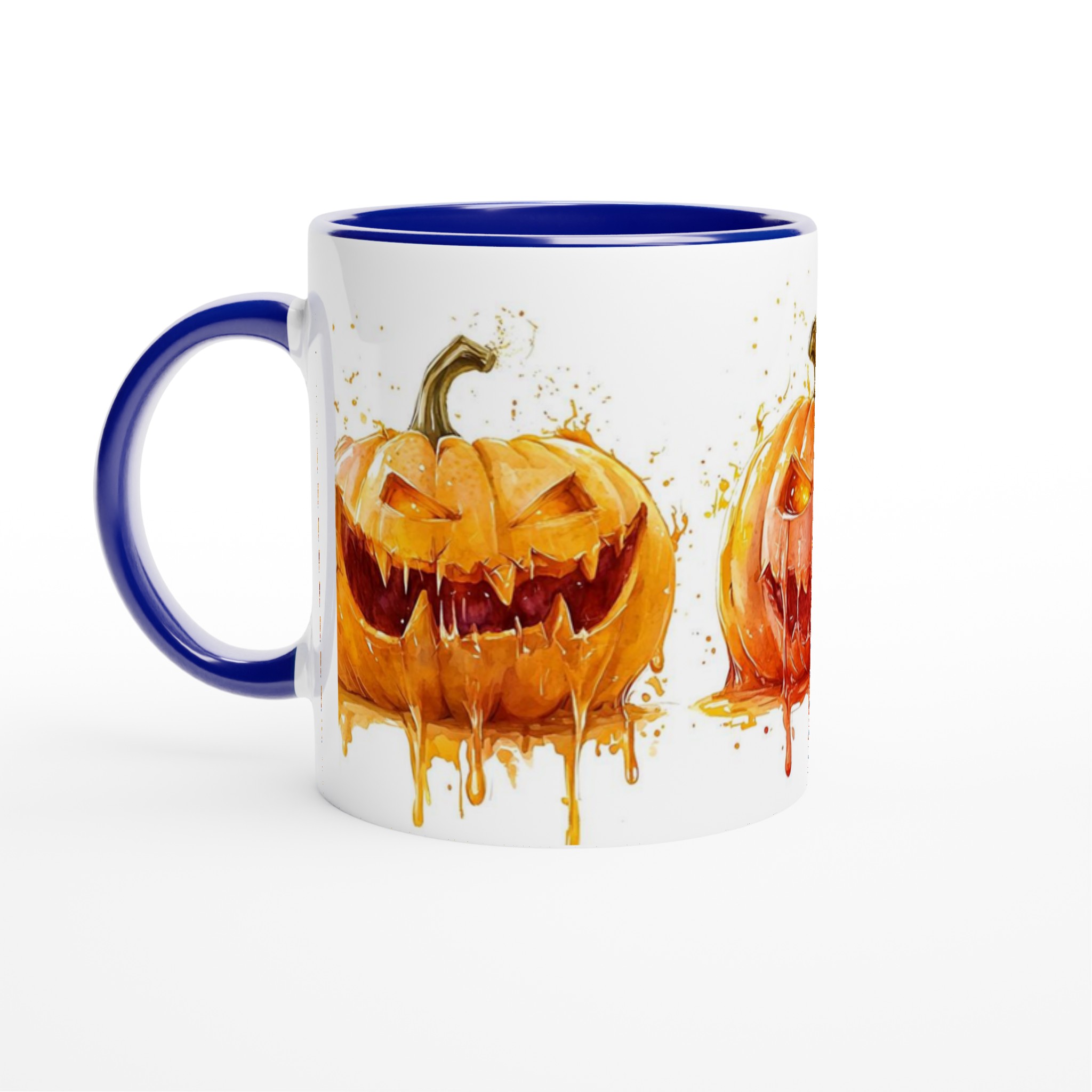 Spooky Watercolor Pumpkins: 11oz Keramisk Mugg för Halloween-mys i ditt val av sju skräckinjagande färger! 2 ea14e419-415e-4f8c-951c-3cd88108dedb