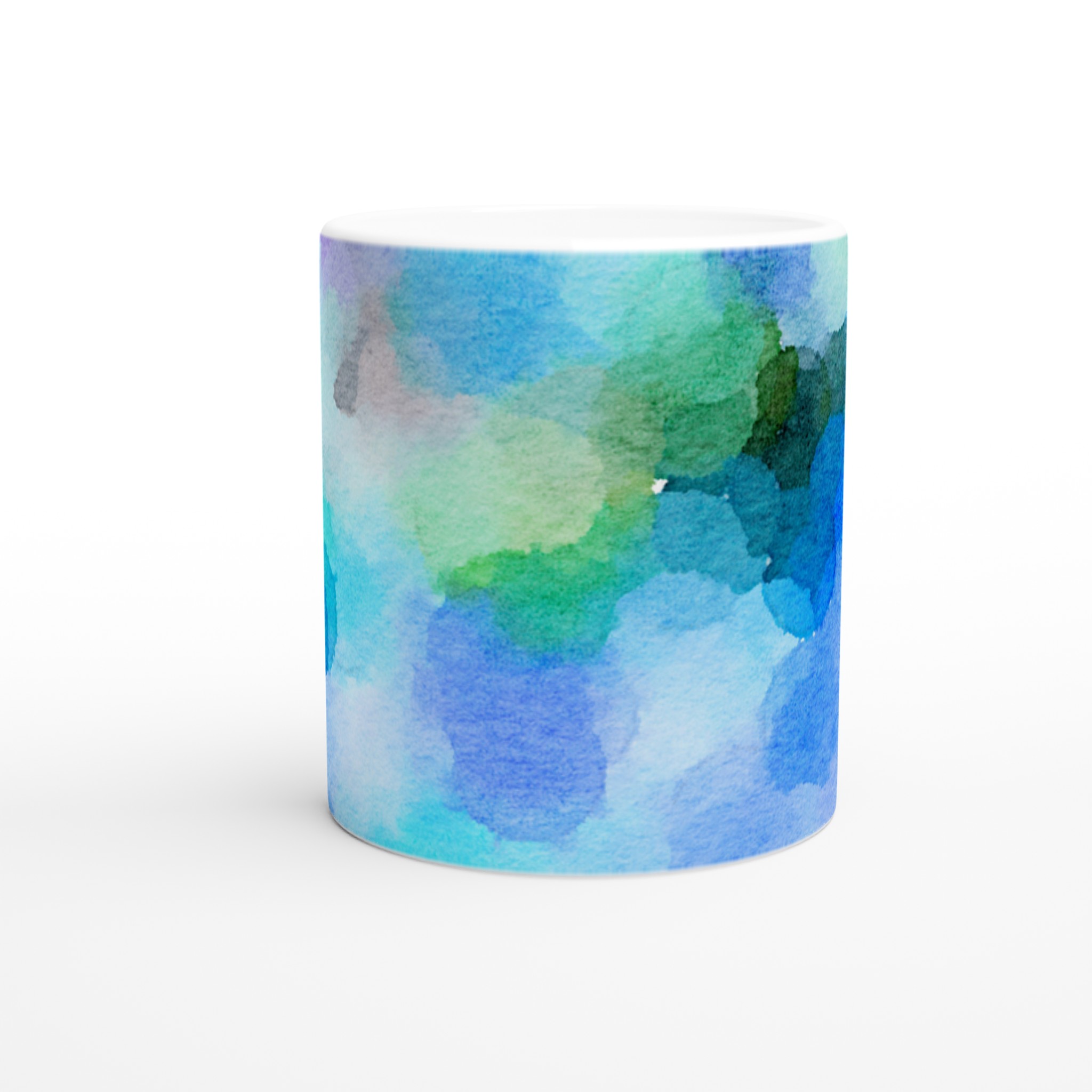 Vit 11oz keramisk mugg med akvarellinspirerad design i flera färgstarka nyanser 8 ea21485d-2cf8-424d-8269-b9eef33f5a0b