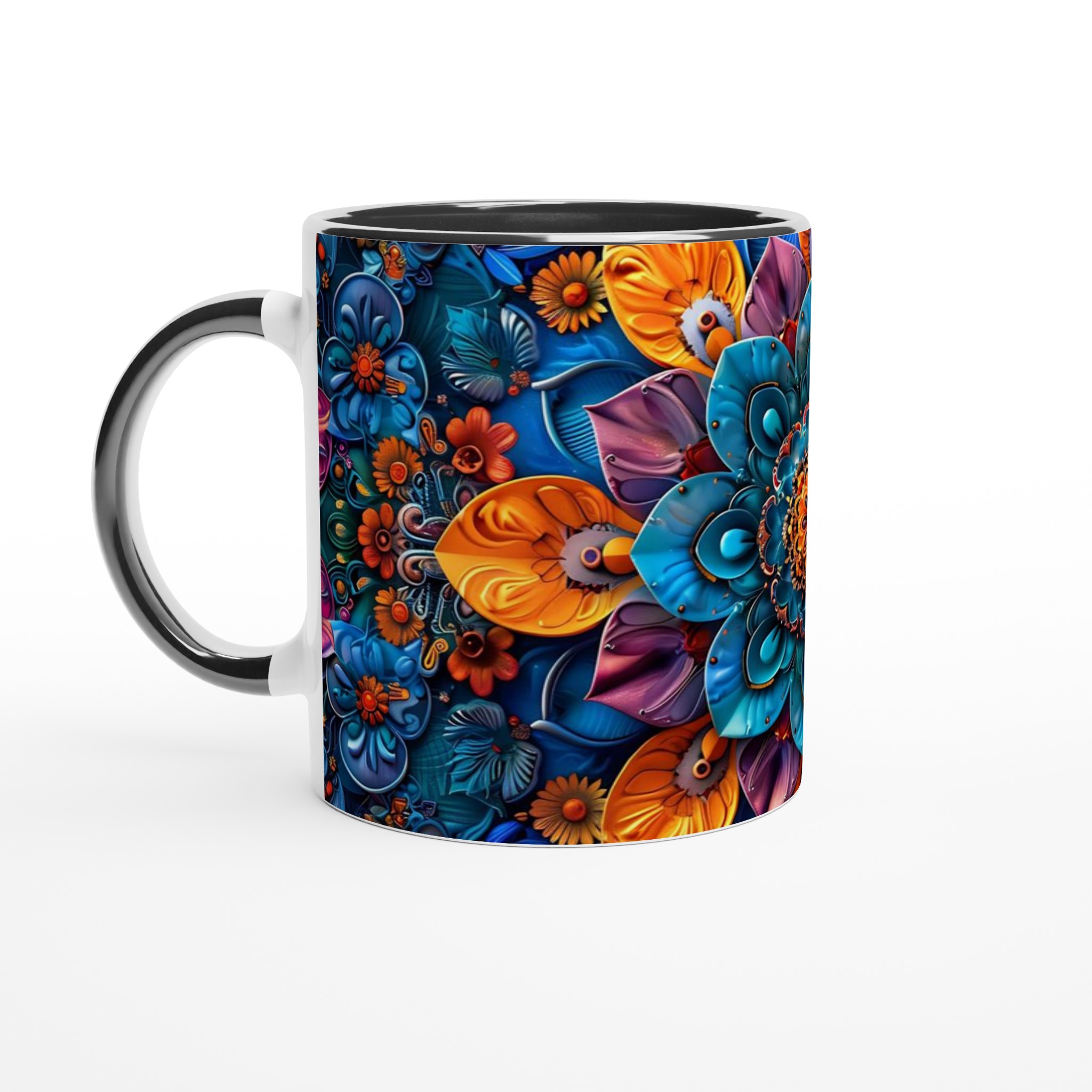 Mångfärgad Floral Mandala 11oz Keramikmugg - Lyxig Design för Din Favoritdryck 4 ea5100af-b357-4bd7-9689-0fe2bd78e0c1
