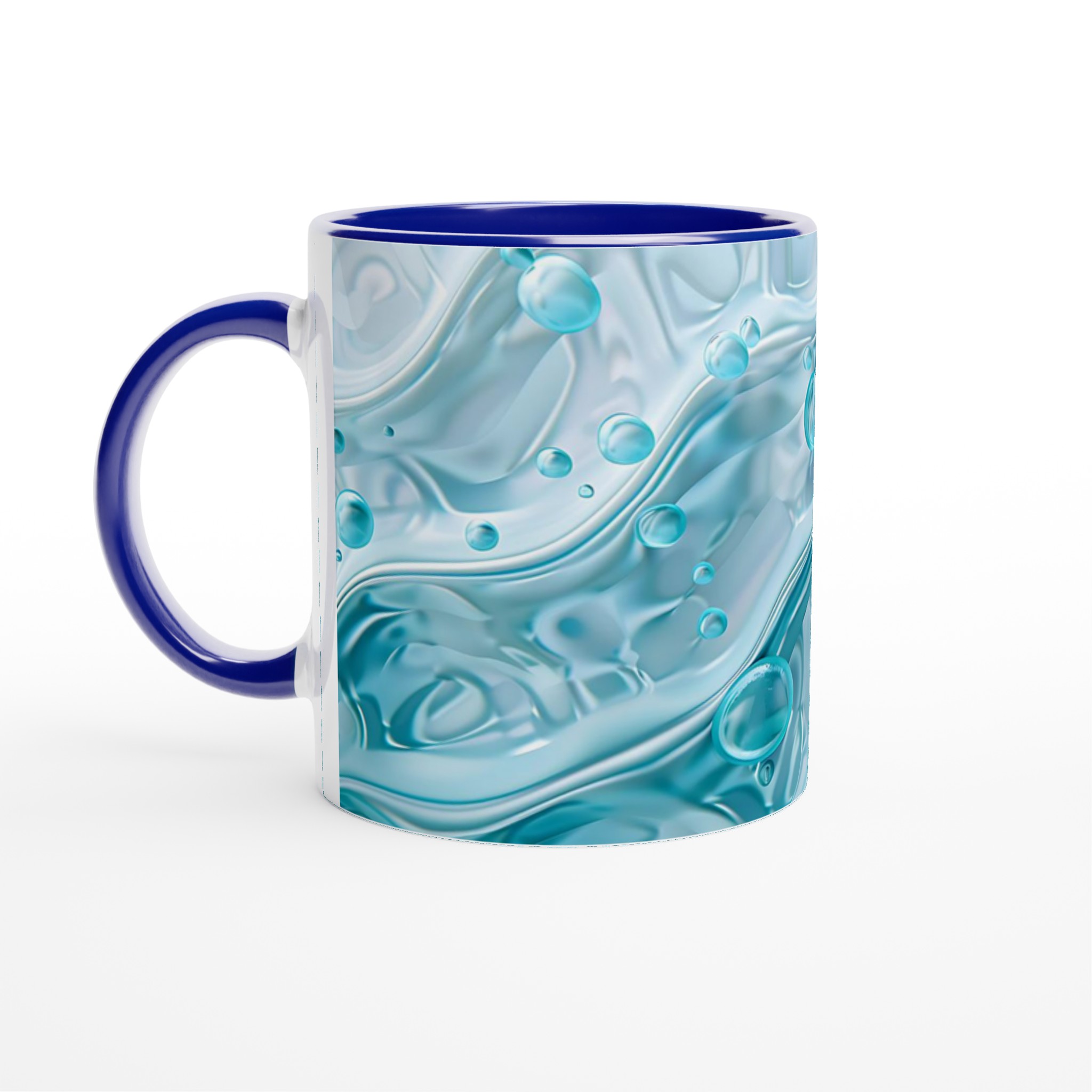 Ocean Breeze 11oz Keramisk Mugg – Dröm Dig Bort med Lugnande Vågformad Design & Aqua Bubblor 2 ea59da98-4446-4c10-bcbd-2afb26bd5162