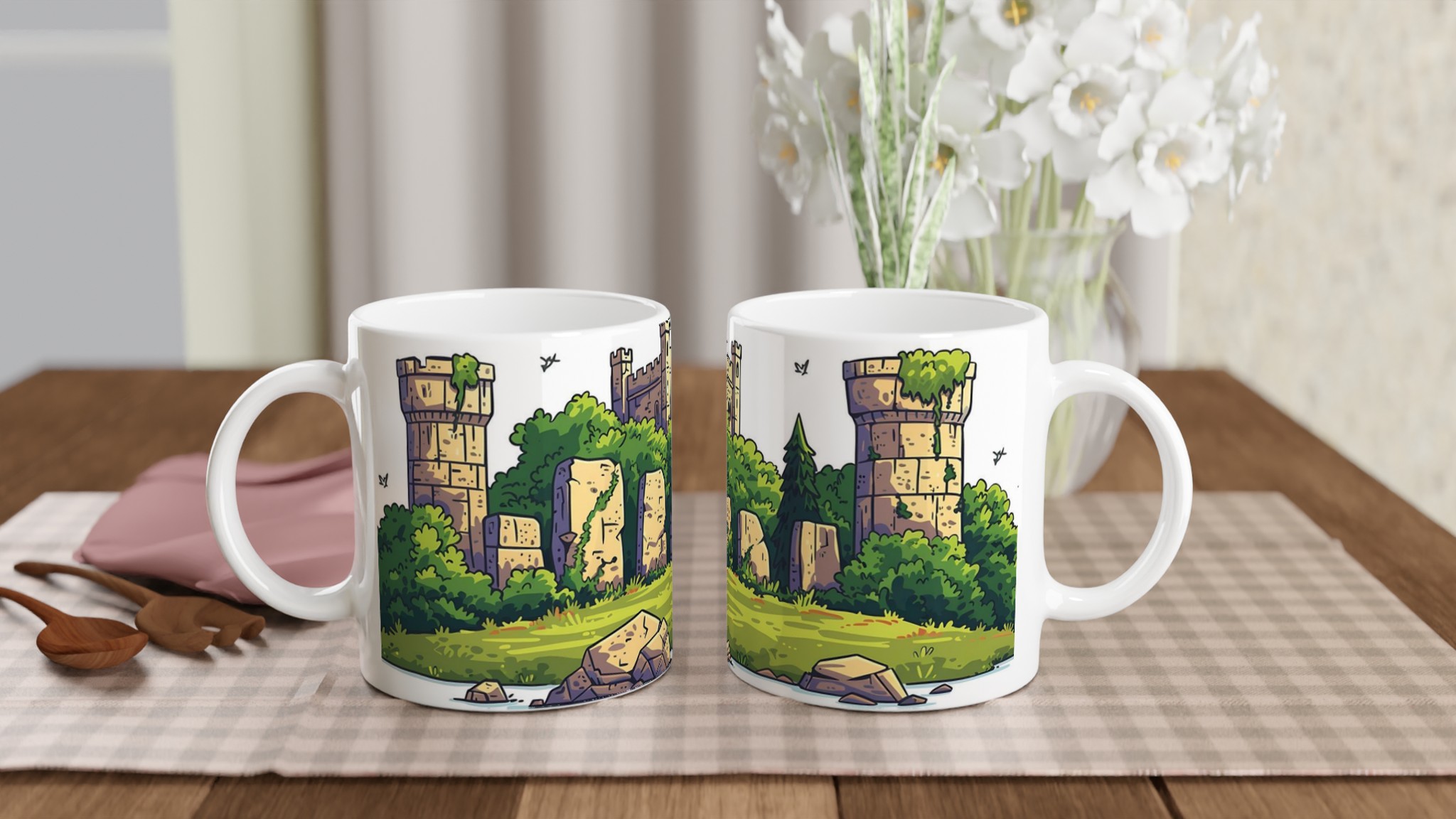 Mystisk slottsö Mugg - Fantasi & Äventyr Kaffemugg i ditt färgval 10 ea621e7c-d48b-4c5a-bd74-5197d7e0c537