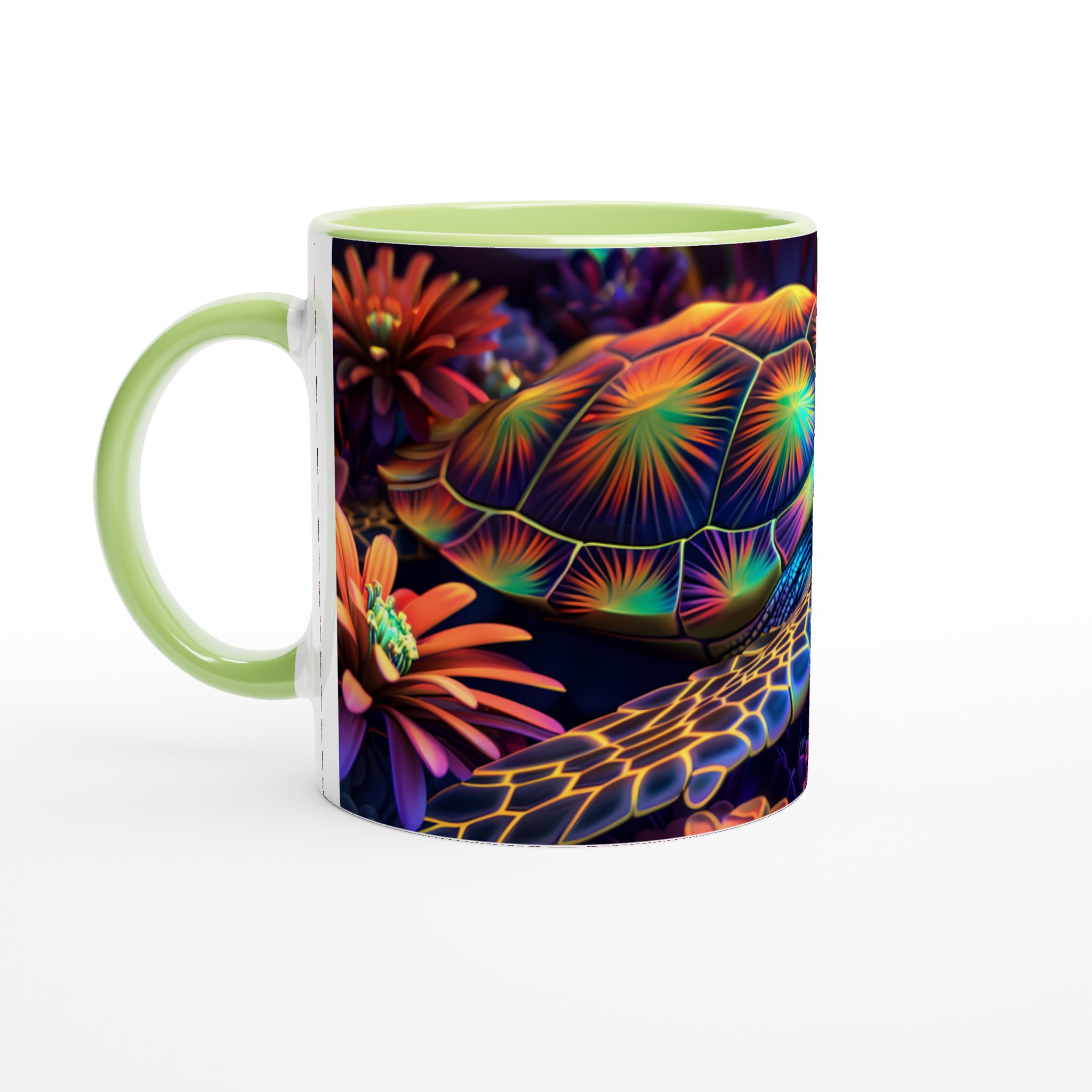 Neon Havssköldpadda 11oz Keramisk Mugg – Konstfullt Tryck, Välj Din Färg! 7 eaa6c1c3-eddd-4db5-8427-7efbfd7073ff