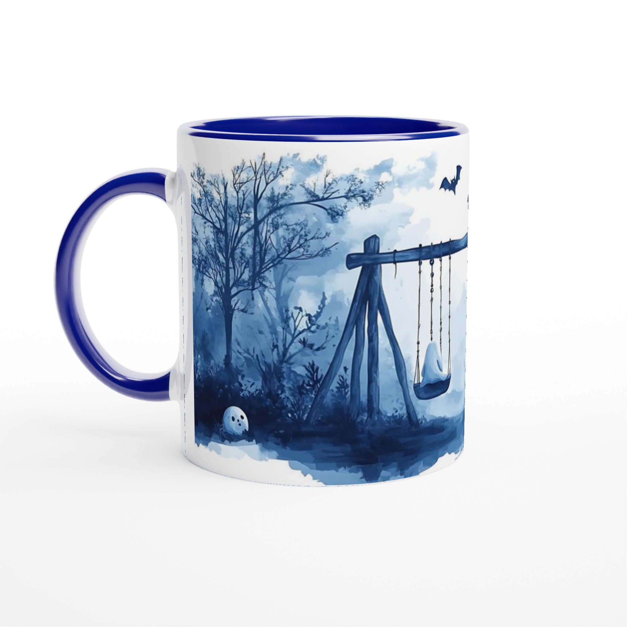 Mystisk Månesken Mugg – Spökliknande Motiv på 11oz Keramik, Välj Din Favoritfärg! 2 eaaa3390-9a69-4a3b-bf57-b3960ac6360f