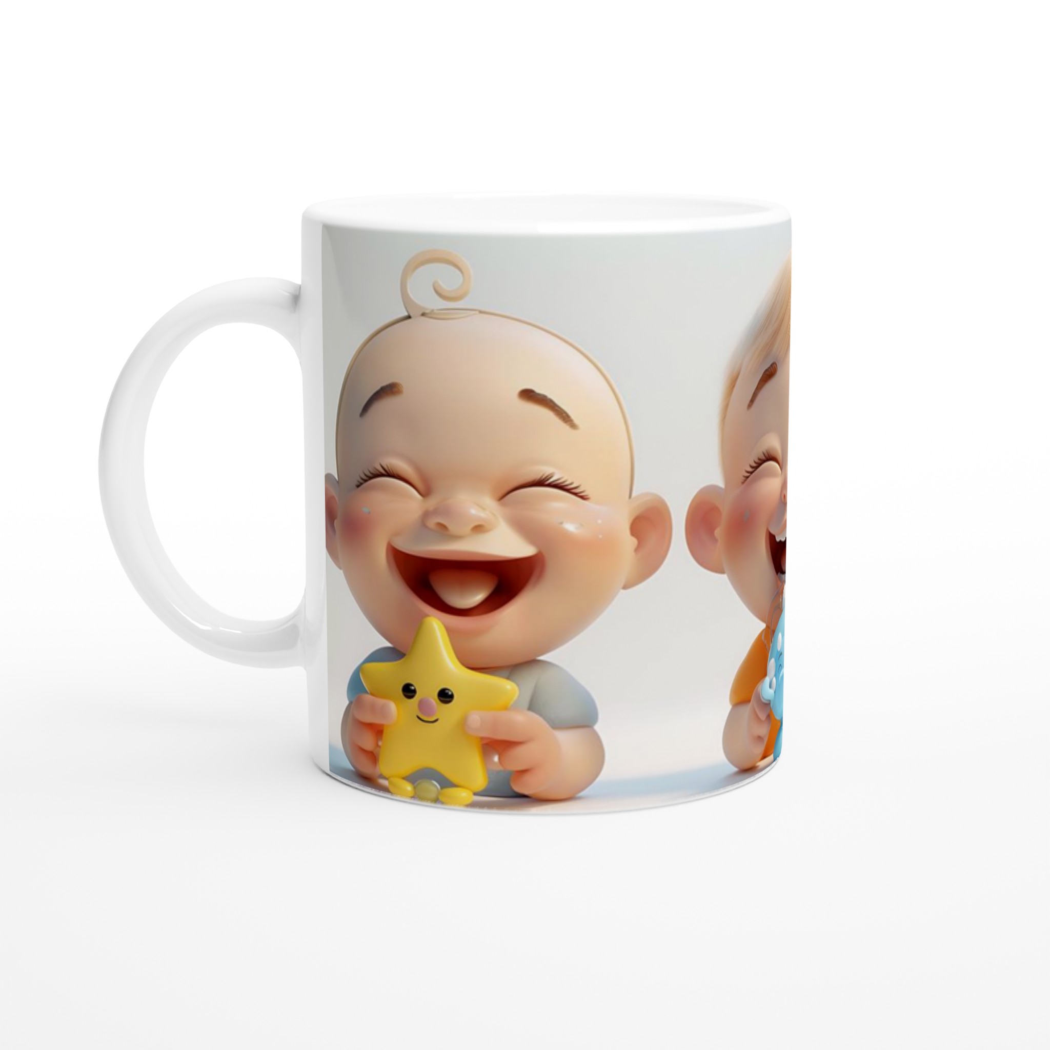 Vit 11oz keramisk mugg med glada barnmotiv – välj mellan sju lekfulla färger 1 eab2d30c-49a9-40e4-a7d6-6258f37c3dcf