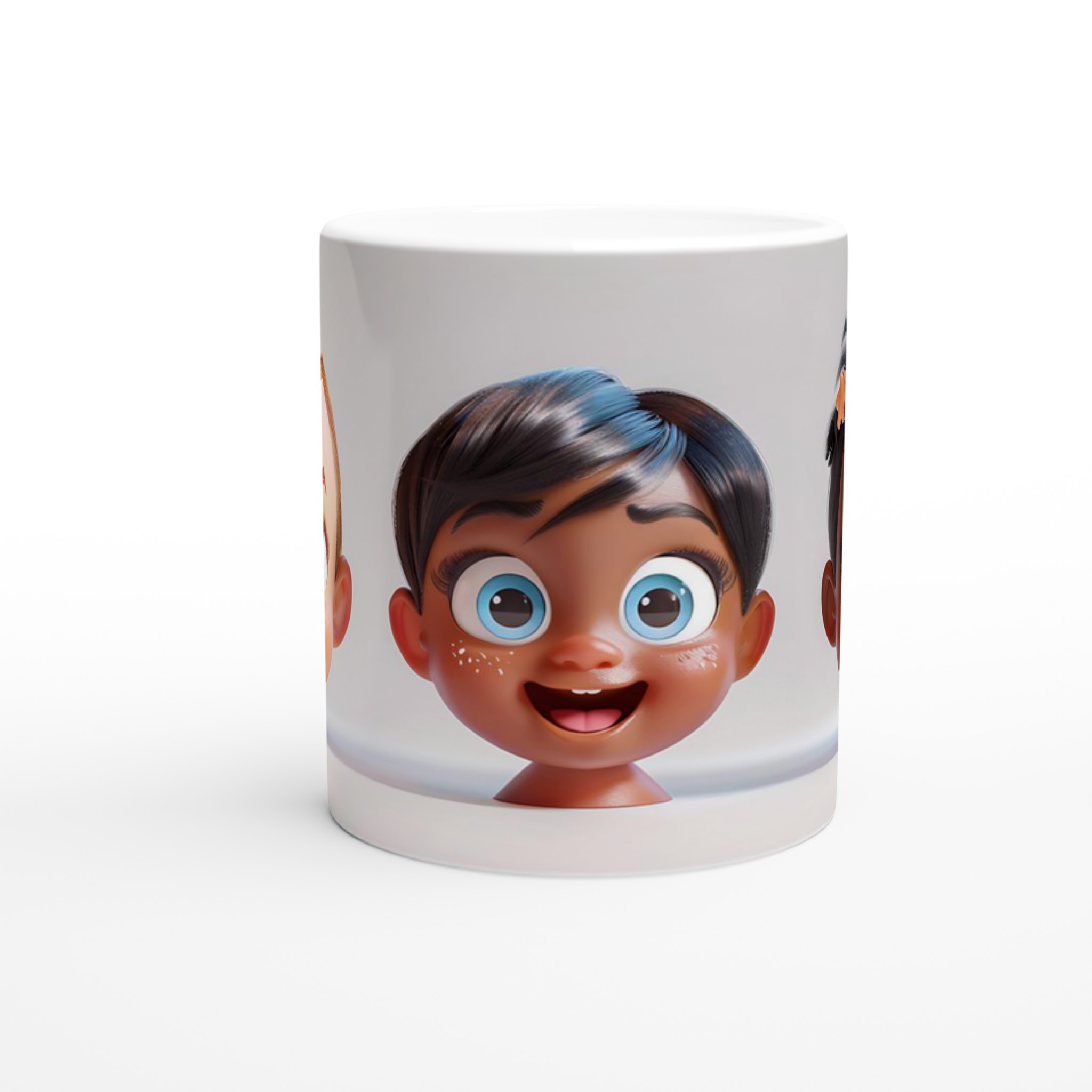Glad Kaffemugg med Lekfulla Barnansikten – Välj din Färg i 11oz Keramik 8 eac2eb5f-7676-4dfe-a13f-d2dc4f466e91