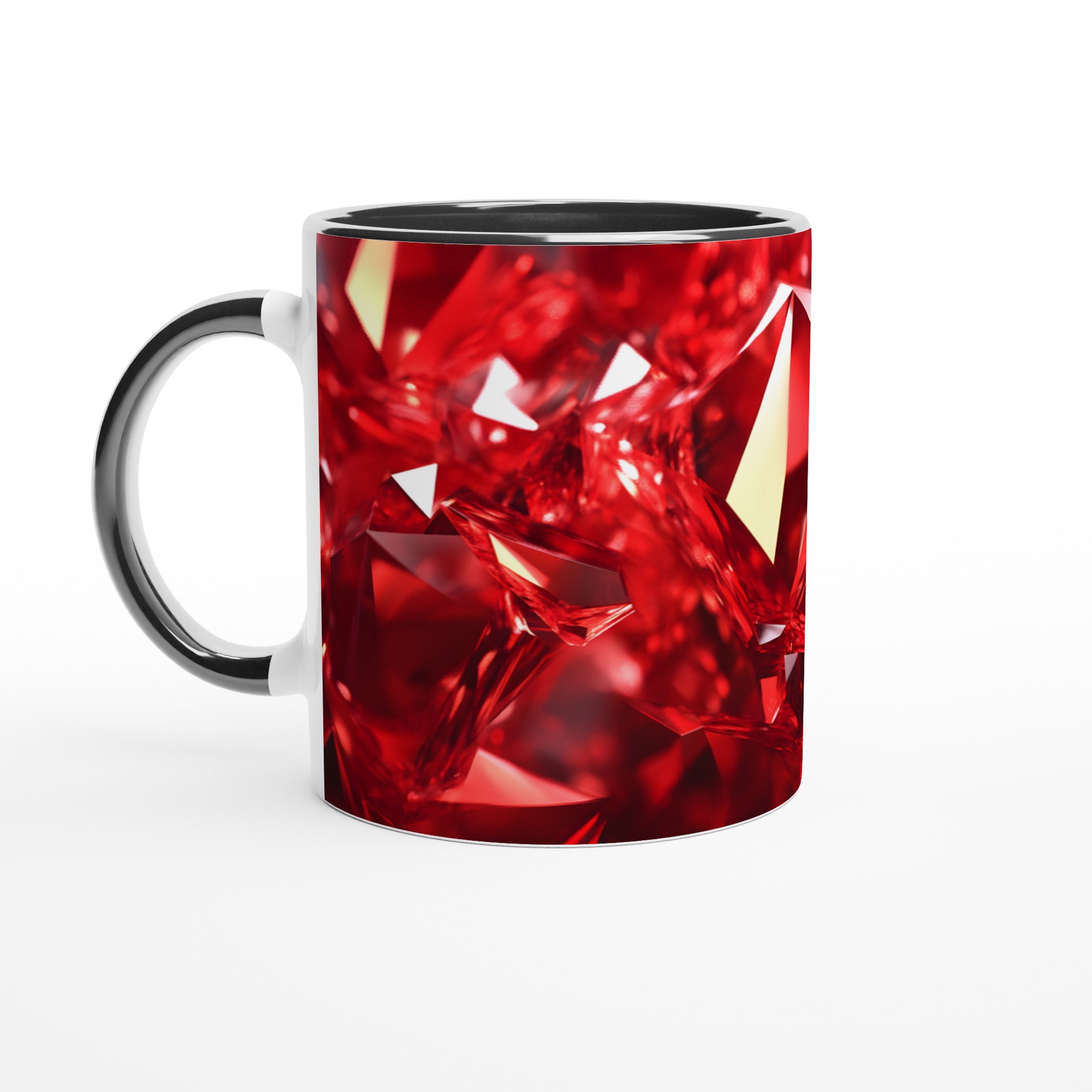 Rubinröd Fasetterad Keramikmugg - 11oz Lyxig Kaffemugg i Ditt Val av Färg 4 eadec656-7c10-49a4-82eb-b9a879f15ae4