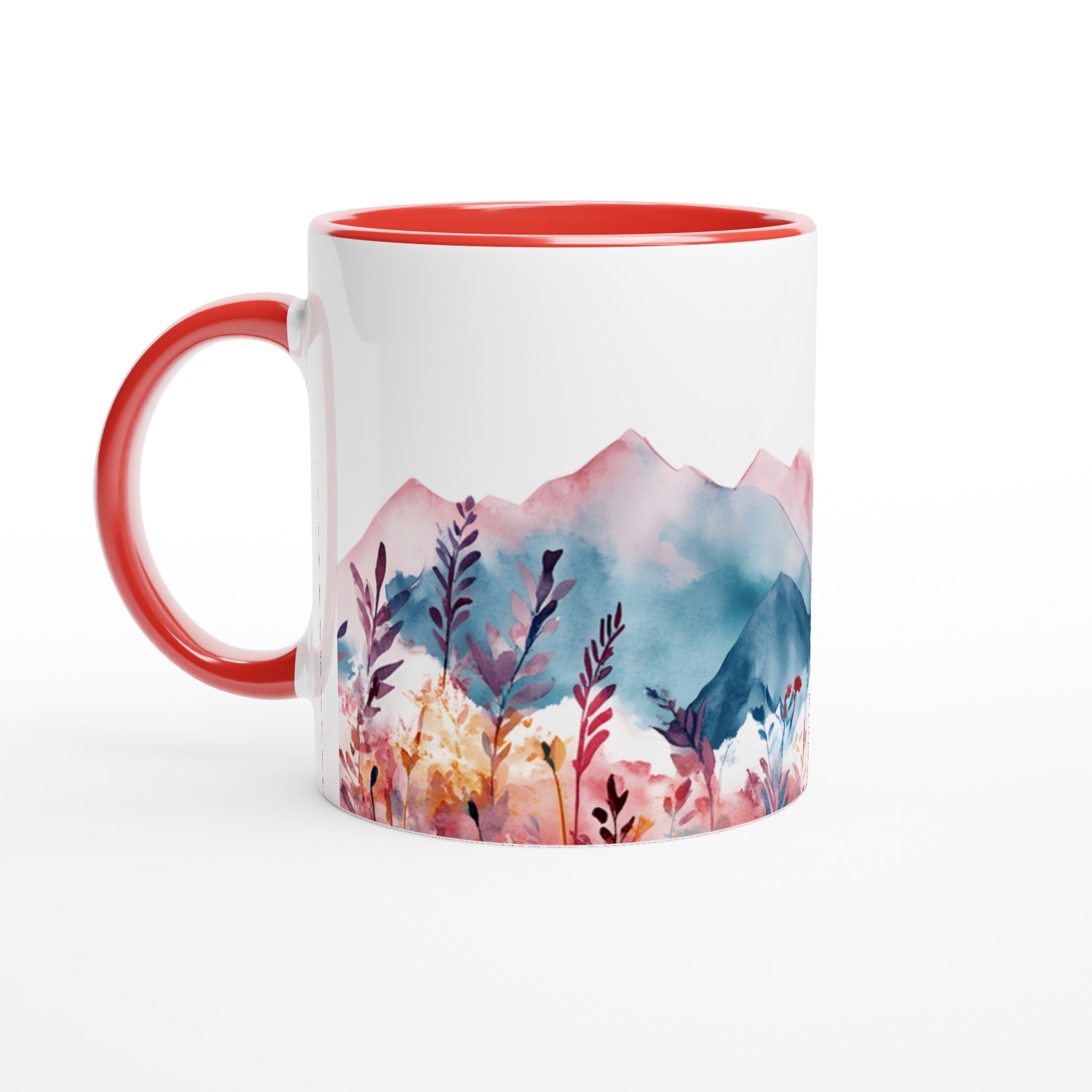 Akvarellberg och Blomsteräng 11oz Keramisk Mugg – Välj bland 7 Färgstarka Nyanser 5 eb18b1d9-f997-440e-b577-3449f4d868e5