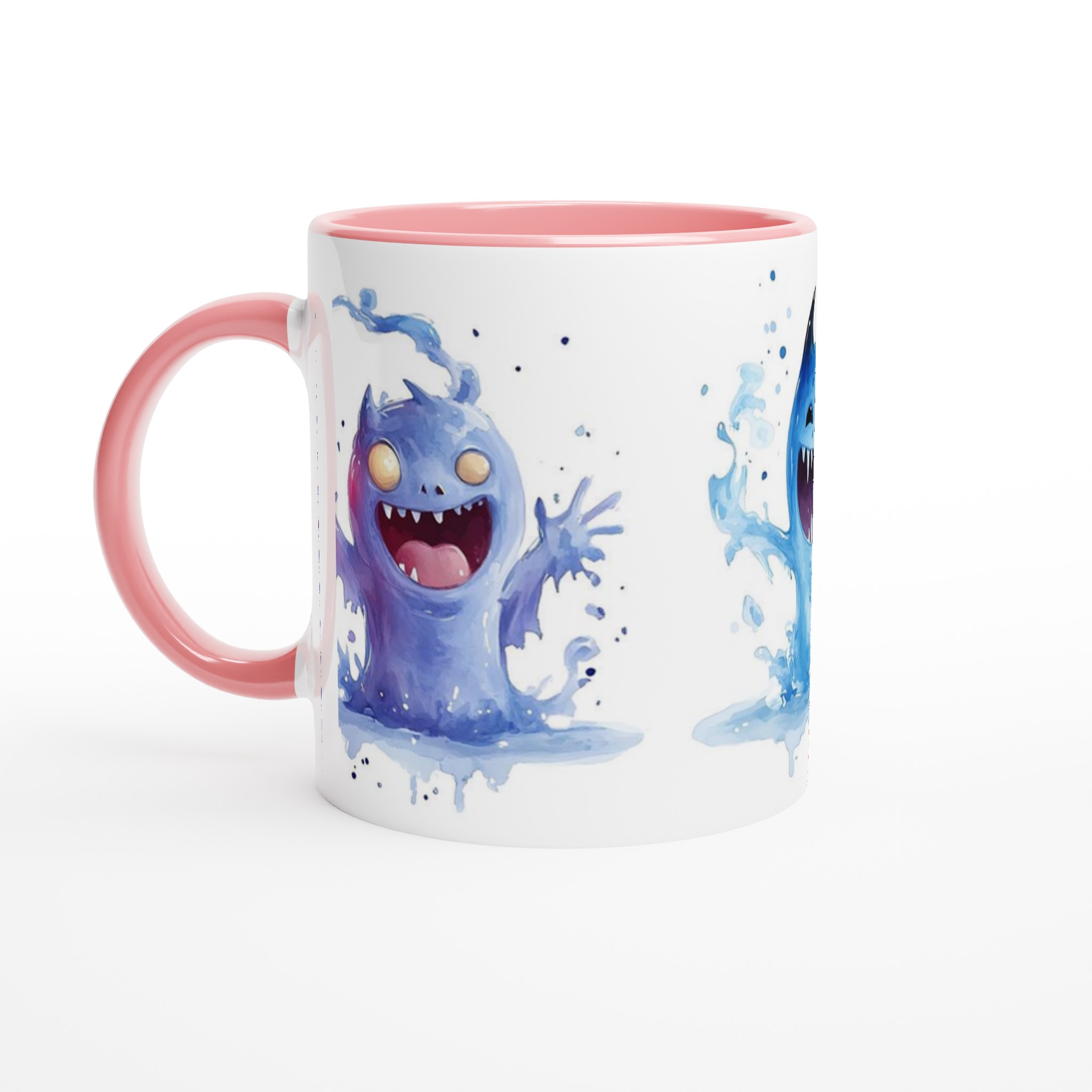 Lekfulla Monster Mugg – Färgglad Akvarell Charm för Kaffe och Te i Flera Nyanser 6 eb401606-e9b1-4274-89a7-812b77ba09f0