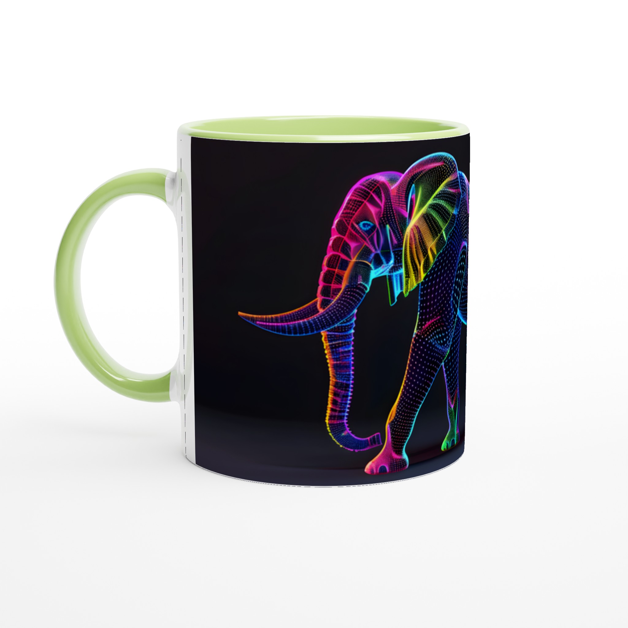 Neon Elefant Konstmugg - 11oz Keramikmugg i din valfria färg! 8 eb417dd3-1b26-460b-8d3c-5f179869acc6