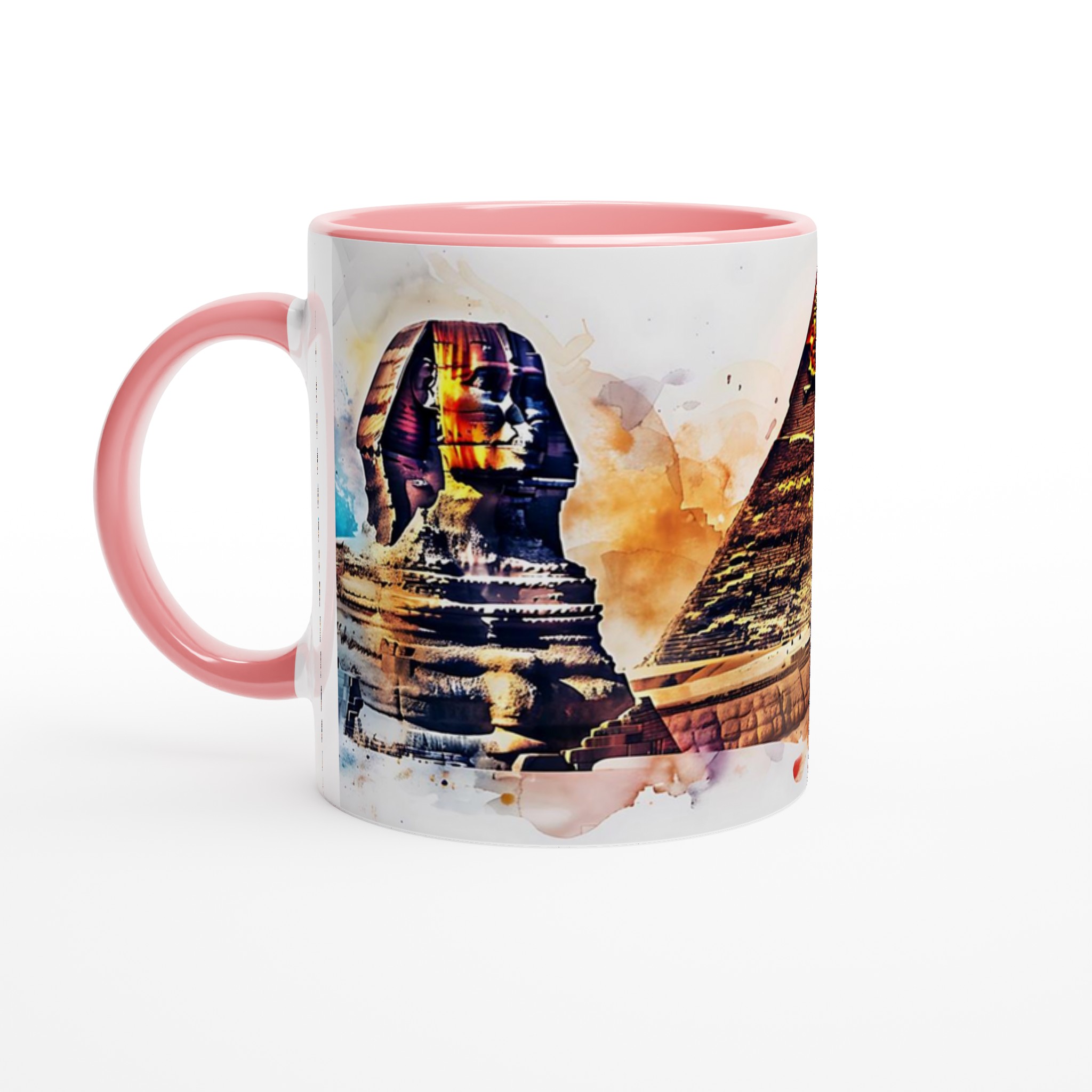 Egyptisk Akvarell Mugg - Mystisk Pyramider & Sfinxer Konst Mugg i Flera Färger 6 eb418338-8709-4903-9efe-91f2f8185cc8