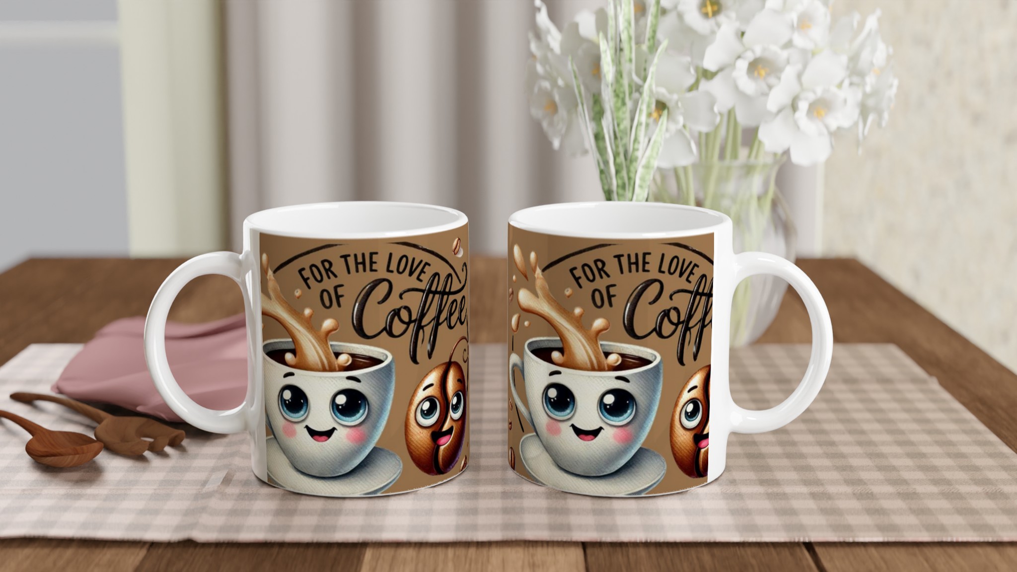 Vit 11oz keramisk mugg med lekfull kaffemotiv – välj mellan sju färgstarka keramfärger 10 eb46a9c3-62f2-4e02-a06c-7e39b5bb7866