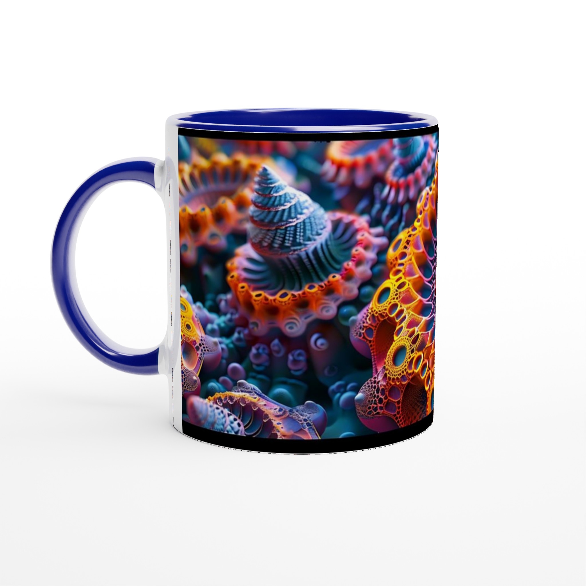 Abstrakt Fraktal Konst Mugg – Levande Koralldesign Keramisk Kaffekopp i Flera Färger 2 eb5a5d16-91b7-4247-a52d-b6fce245b2ce
