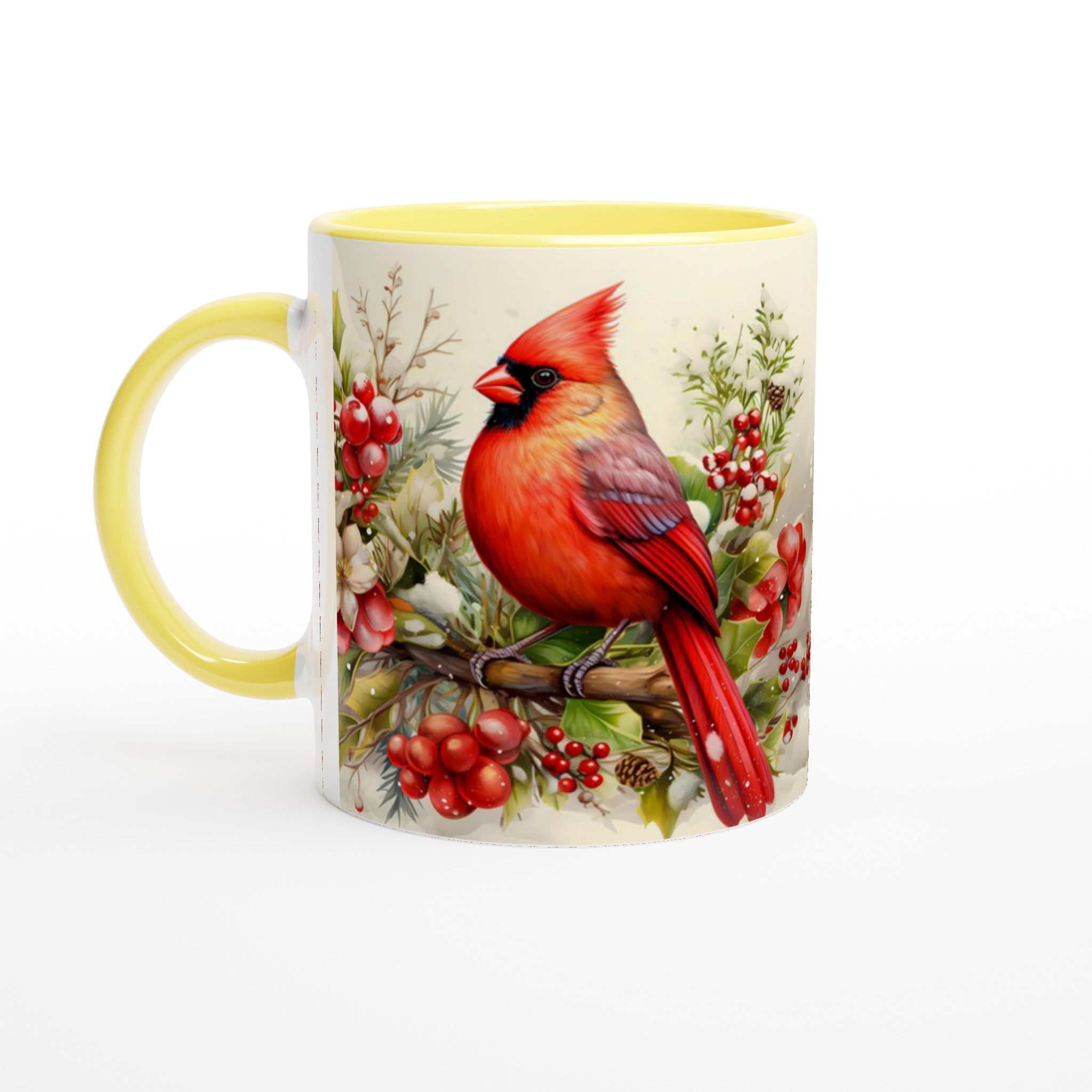 Kardinal i Vinterland Mugg - Levande Vinterdesign på 11oz Keramikmugg 3 eb694341-15db-41d8-8693-9b30fbfee356