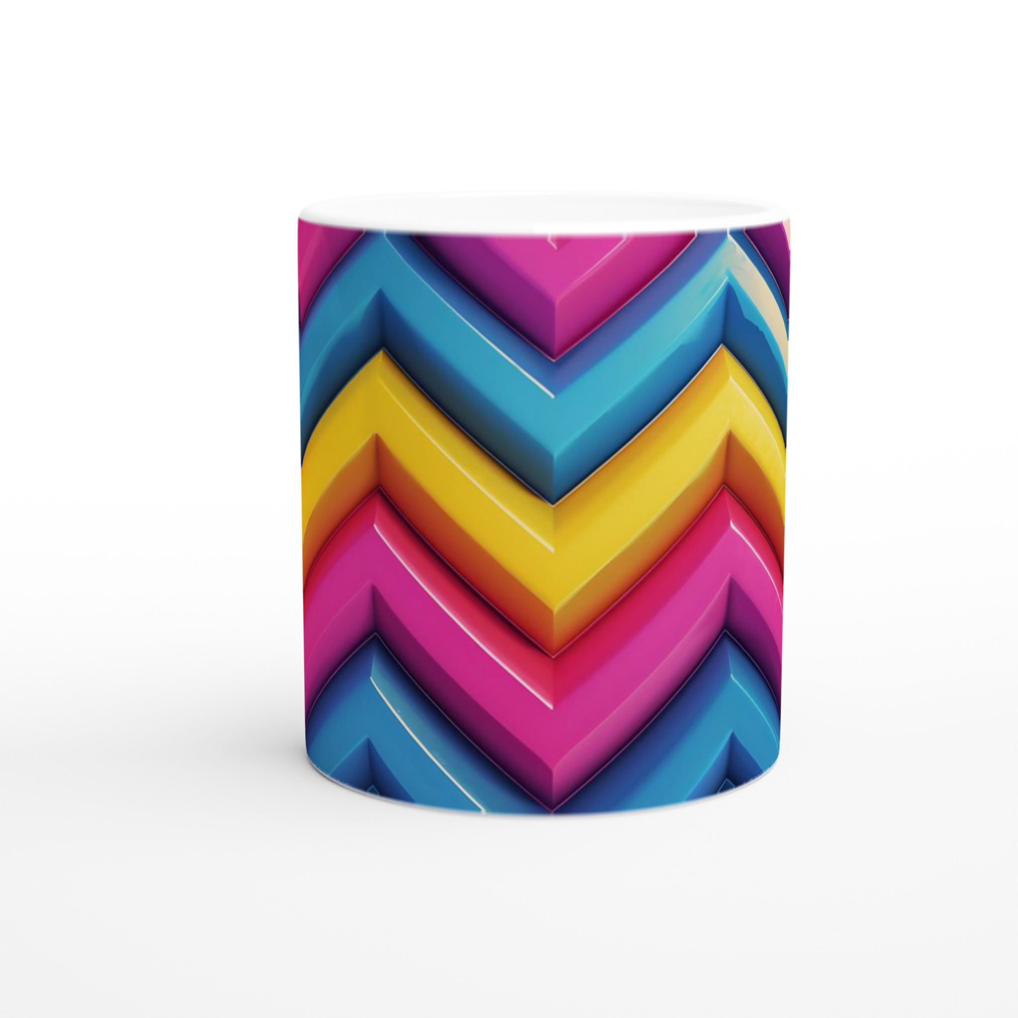 Färgglad Chevron Design Mugg – Livfull Keramikmugg i 7 Blanka Nyanser 8 eb9fa652-335d-4b9a-9cd2-20f0d3787ac7