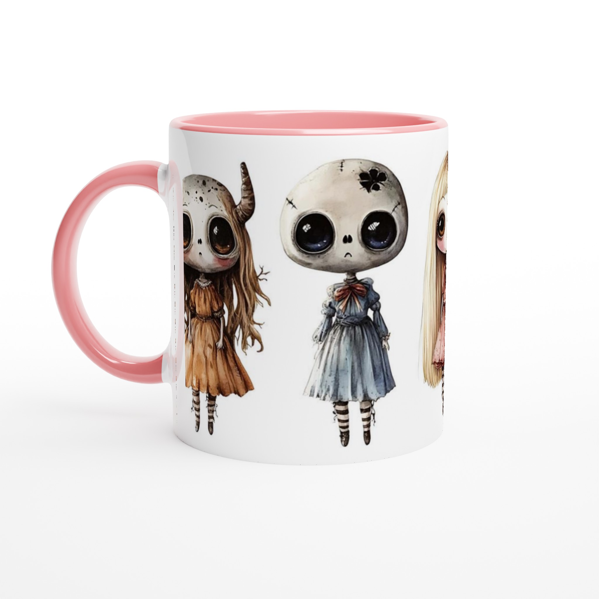 Udda Vänner Keramikmugg - Gotisk Chibi Stil med Stora Ögon. Välj din färg! 6 eba34b18-27ab-432e-96f3-b5063e965cb7