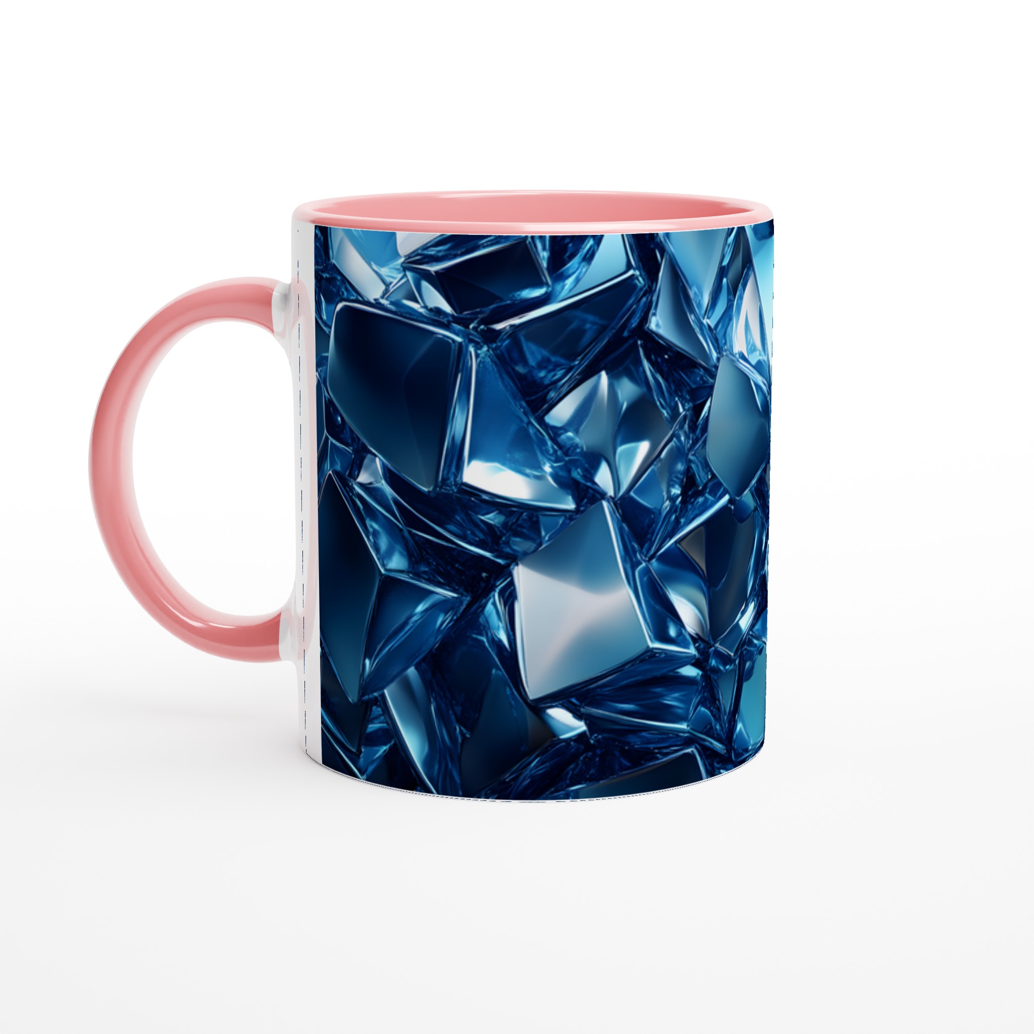 Glänsande Blå Kubism Keramikmugg – Din Kaffestund, Din Färg! 6 ebb0269b-f75f-4d7f-978e-6b734f42d10c