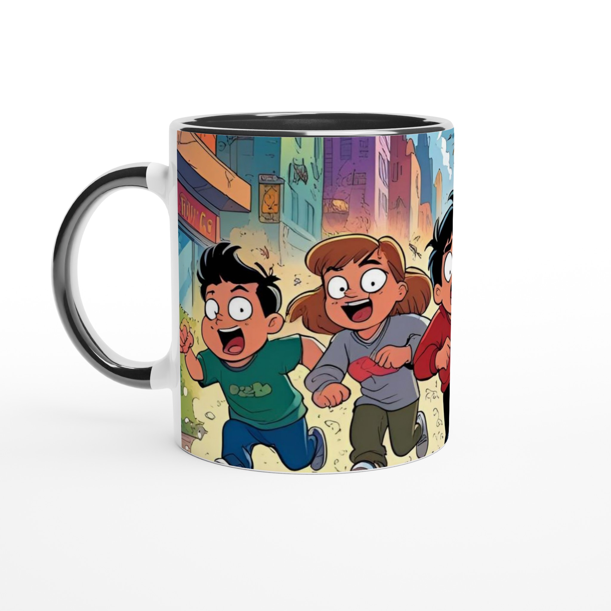 Färgstark 11oz keramisk mugg med lekfulla tecknade äventyr i flera livfulla färger 4 ebce335e-c9e9-4a71-a123-fd525bd79ade