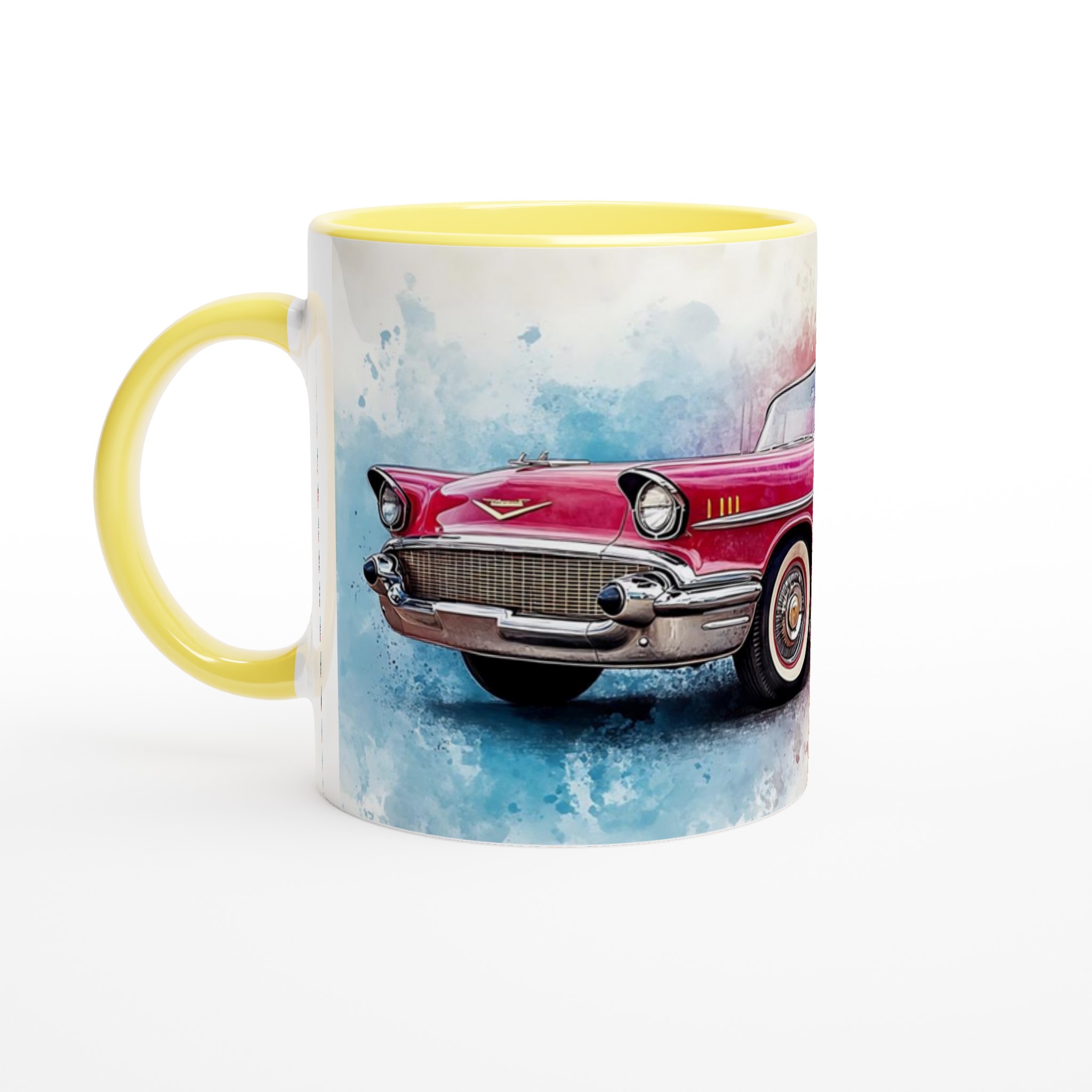 Klassisk 50-tals Bil Akvarellmugg – Nostalgisk Design i Ditt Val av Färg 3 ebd9a414-14cf-4d5b-9414-f32350a9b7b2