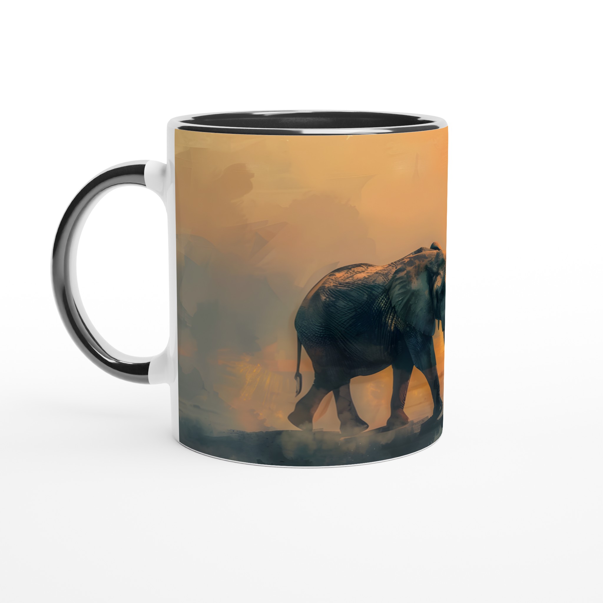 Majestätisk Elefant Mugg – En Solnedgångssaga i Keramik 4 ebec016f-6ca9-4169-9f95-944ea22fa369