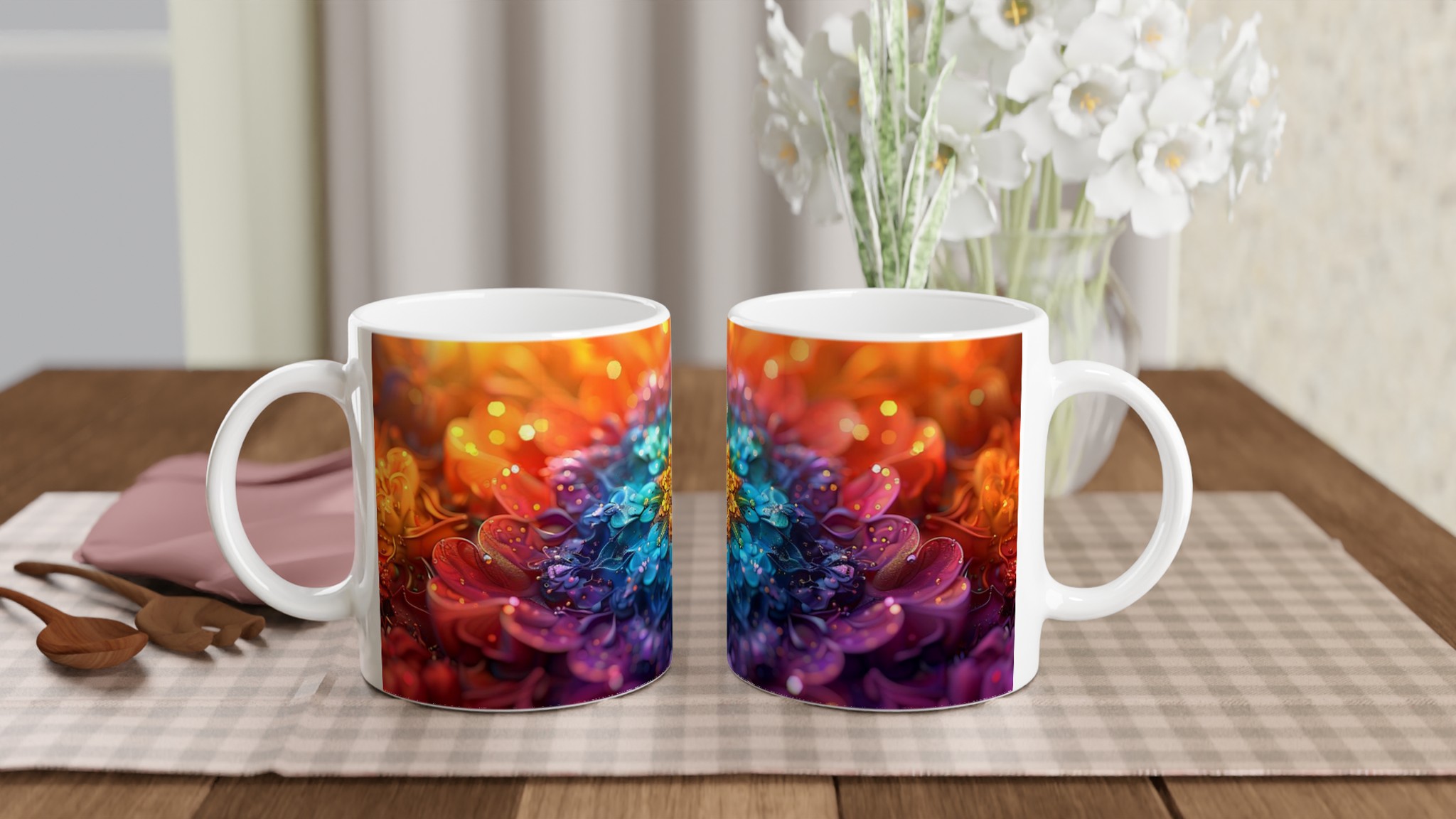Abstrakt Mandala 11oz Keramisk Mugg – Konstfull Design i Väljbara Färger 10 ec045edd-518c-46f2-a29a-b095f0681d90