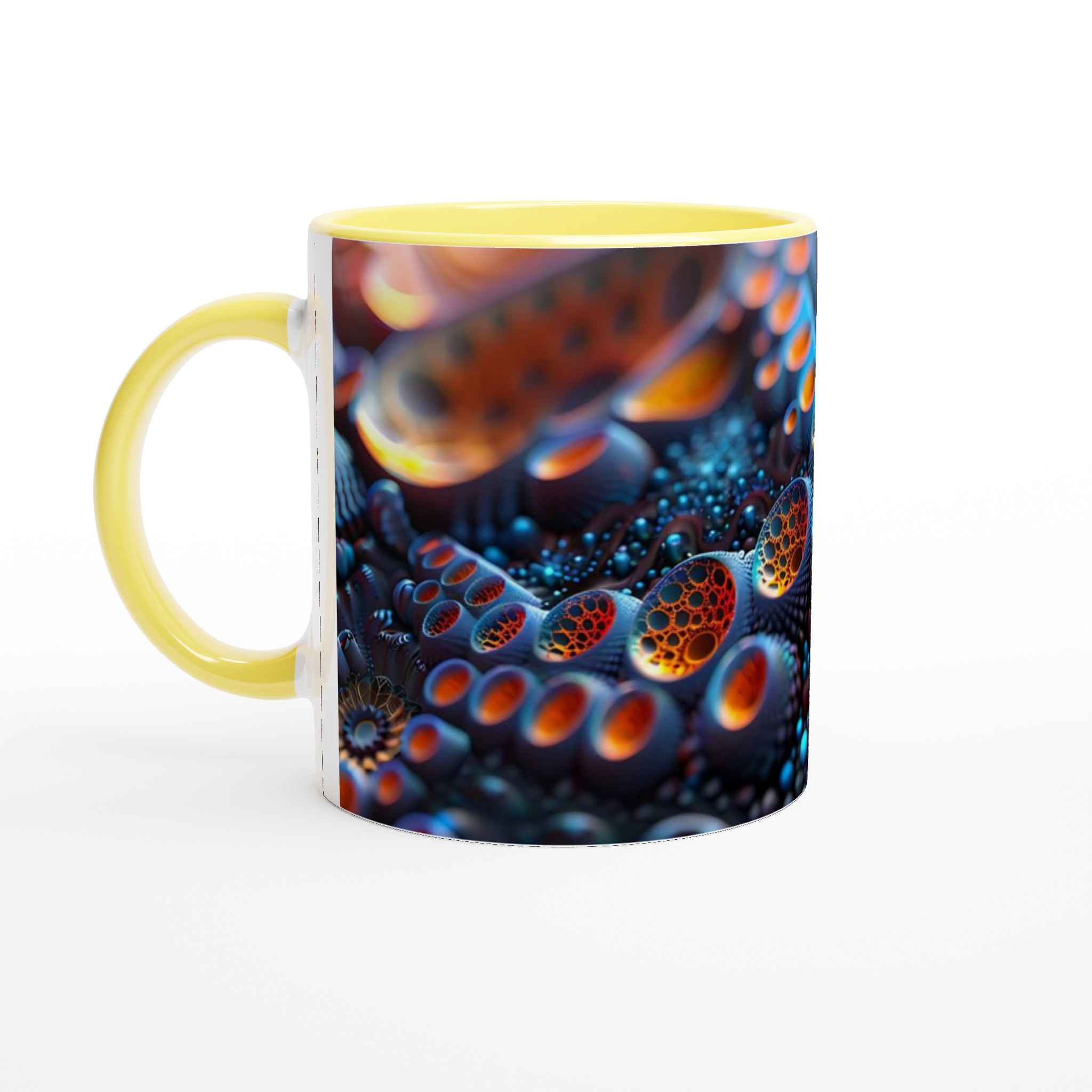 Abstrakt Fraktal Konst Mugg – 11oz Keramisk Kaffekopp i Intensiva Färger 3 ec0a418a-b415-4866-ab9d-7bf549a40dbb