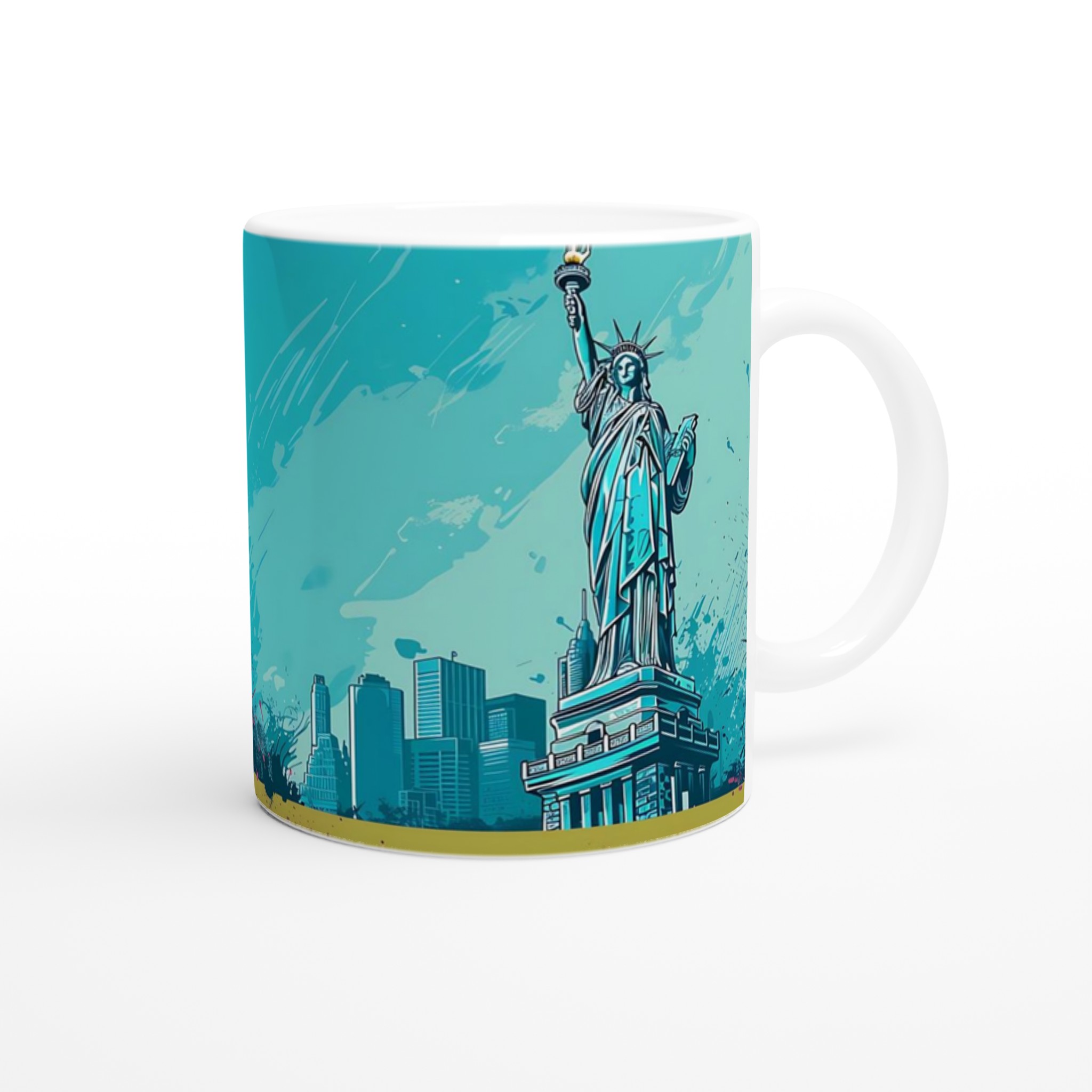 Frihetsstatyn Art Print Kaffemugg – Färgstark New York Inspiration i 11 oz Keramik 9 ec5b1660-5a2d-40da-a781-9ed94bafb172