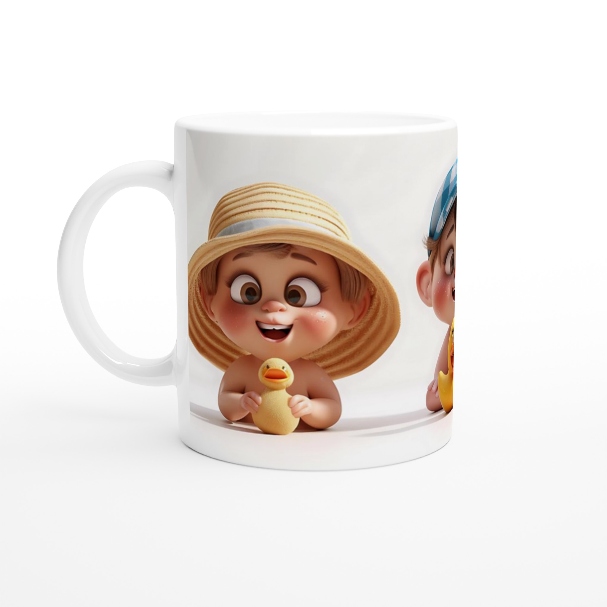 Söta Baby- och Ank-motiv Mugg – 11 oz premium keramik för glada stunder, välj din färg! 1 ec5c9075-8b90-425f-9726-86697a7cfc13