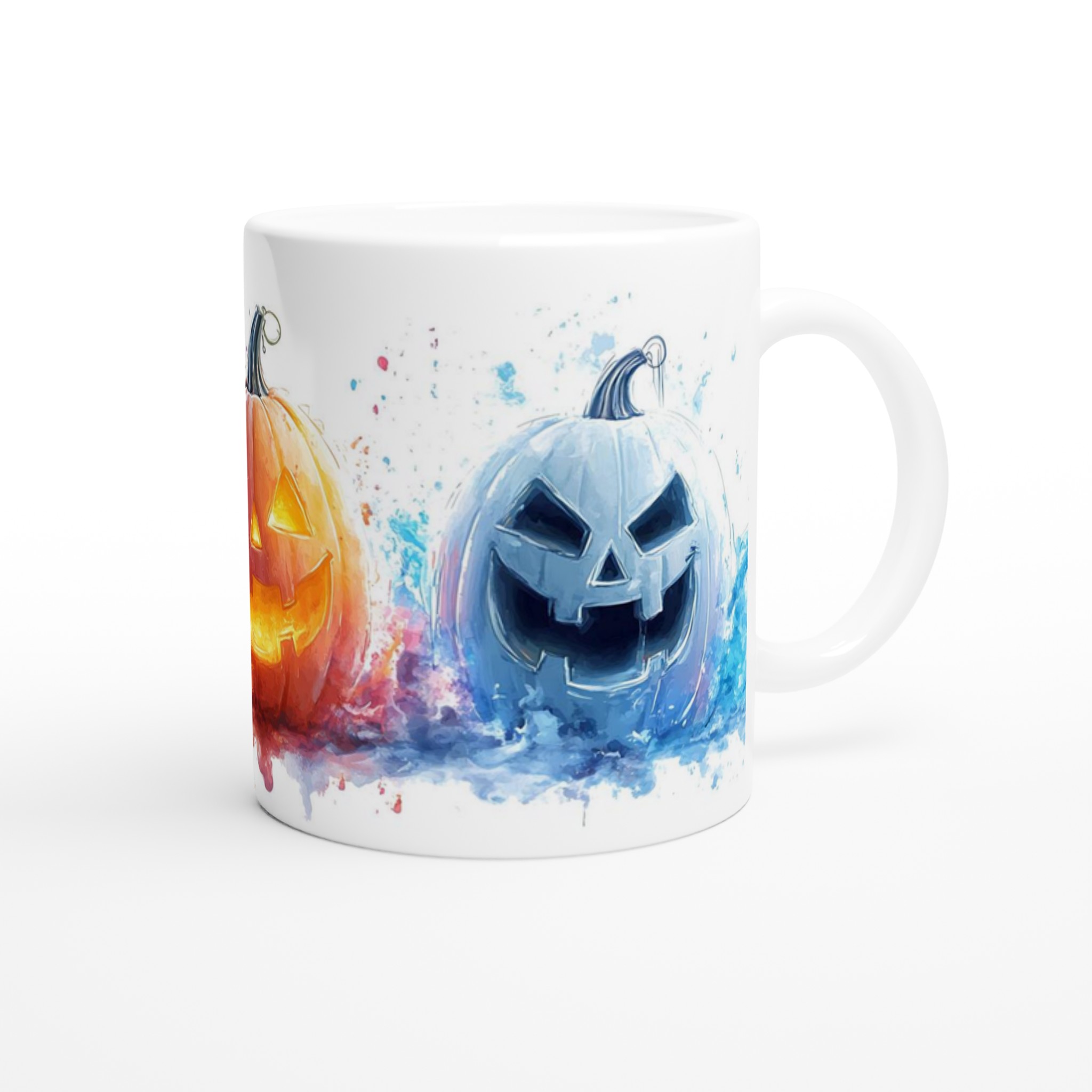 Läskigt charmig 11oz keramikmugg – Perfekt för Halloween-firanden i färgglad akvarell 9 ec5f60c3-fd97-4550-a350-ac5a3c648a16
